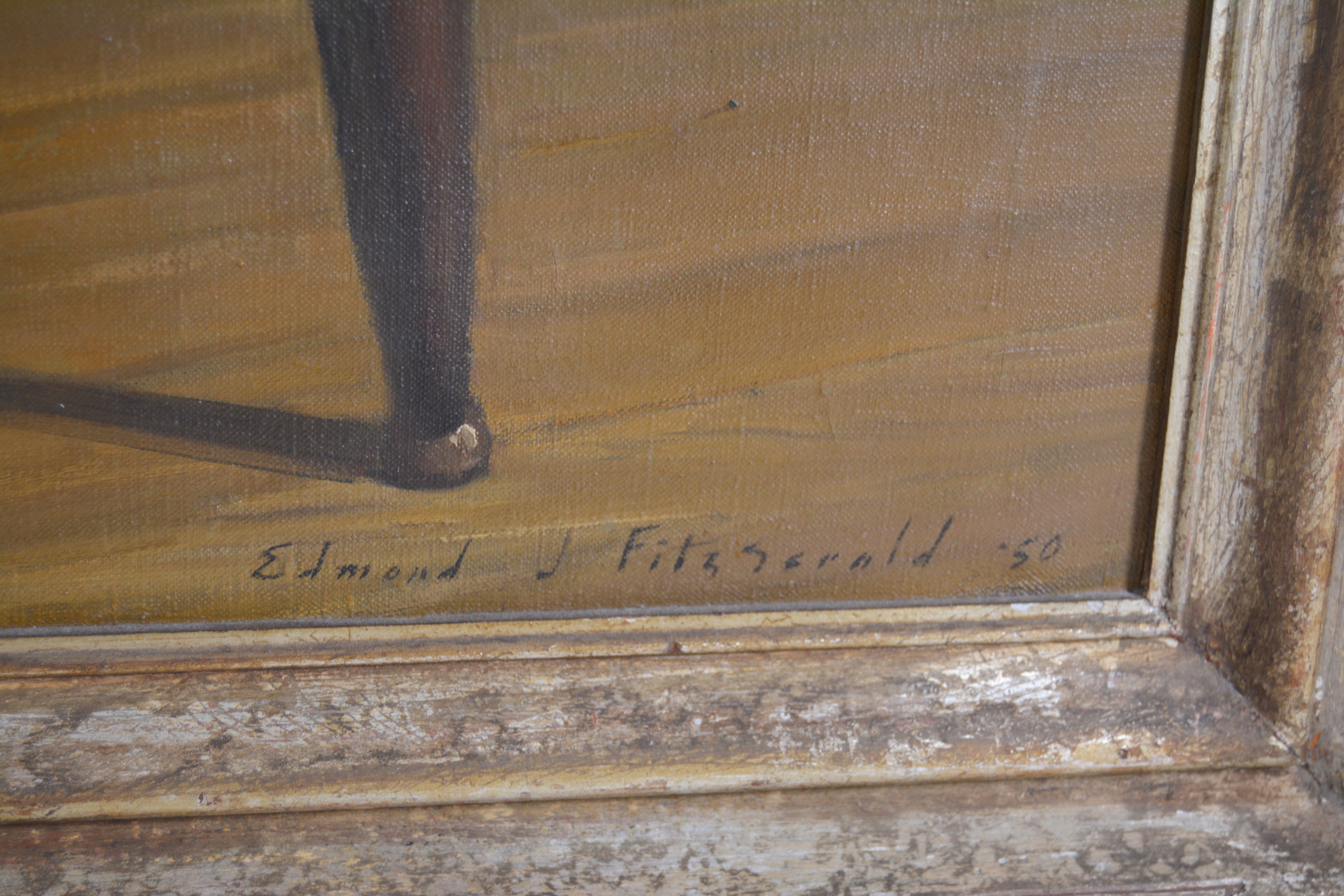 Edmond J. Fitzgerald Oil Painting "Portrait of Desme"
