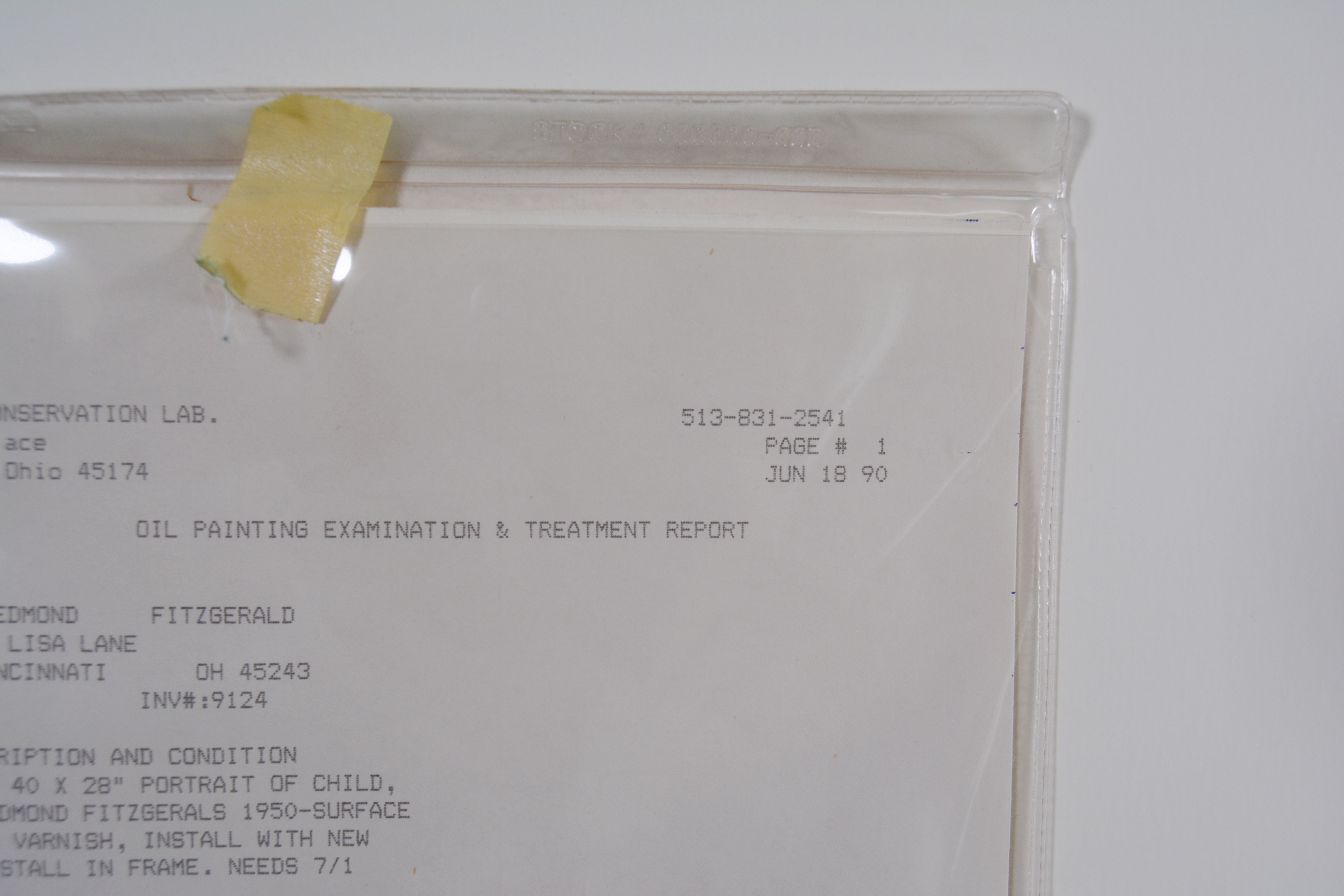 Edmond J. Fitzgerald Oil Painting "Portrait of Desme"