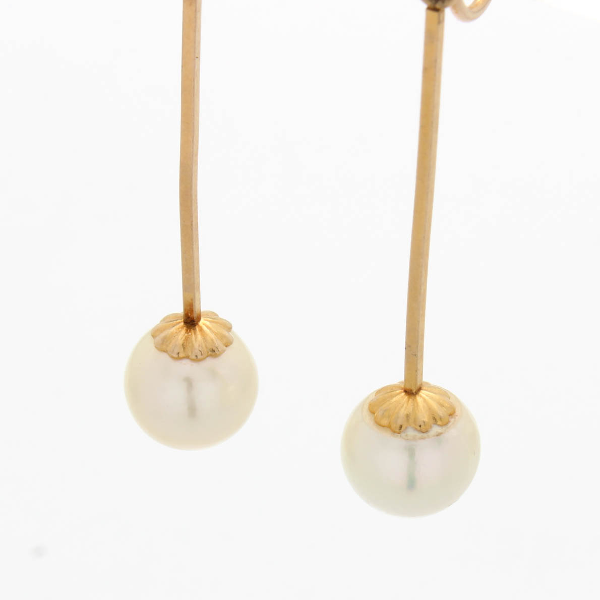Vintage 14K Gold Cultured Pearl Earrings