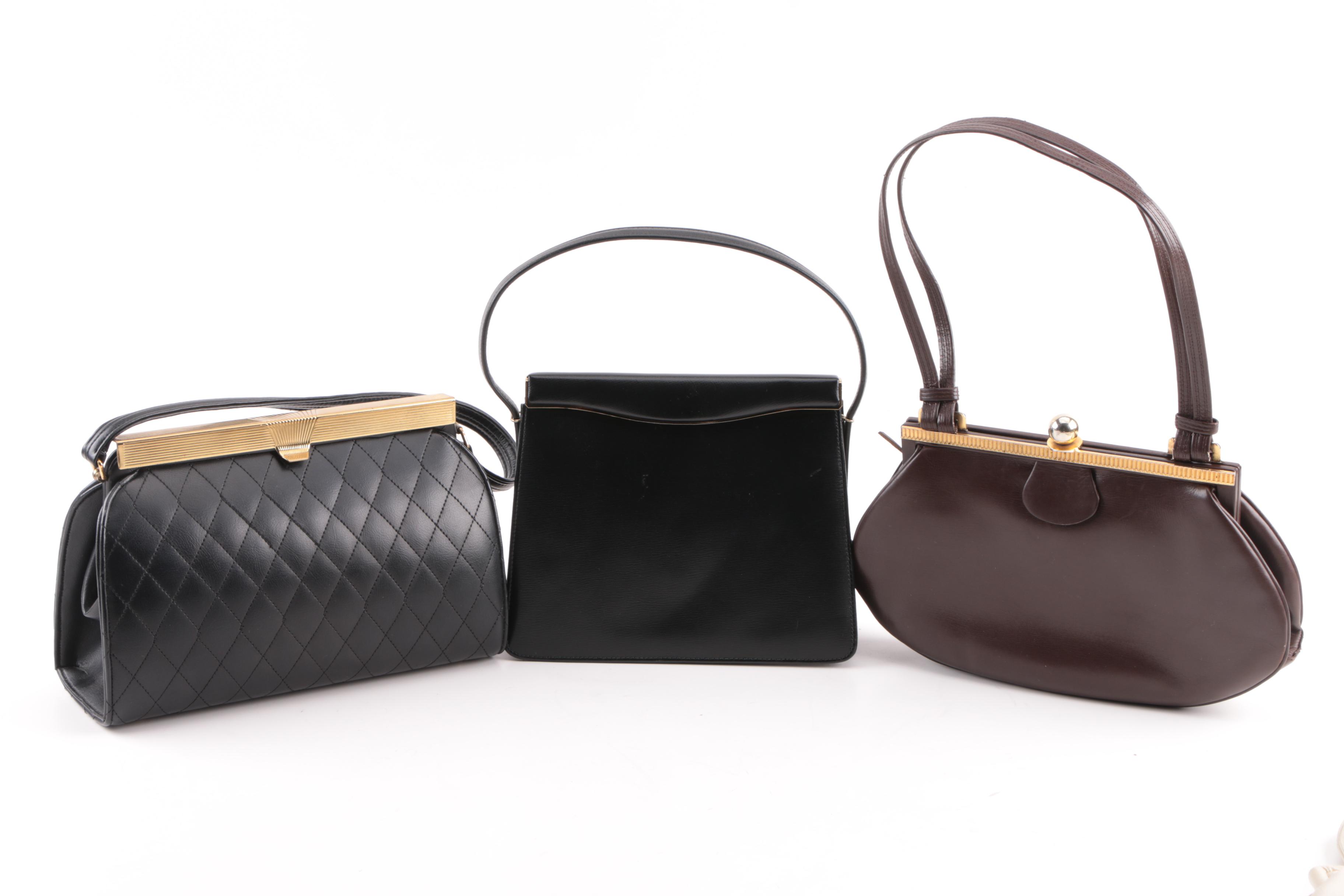 1960s Structured Handbags Including A L'Osurve Matique Paris, Andé and Etra