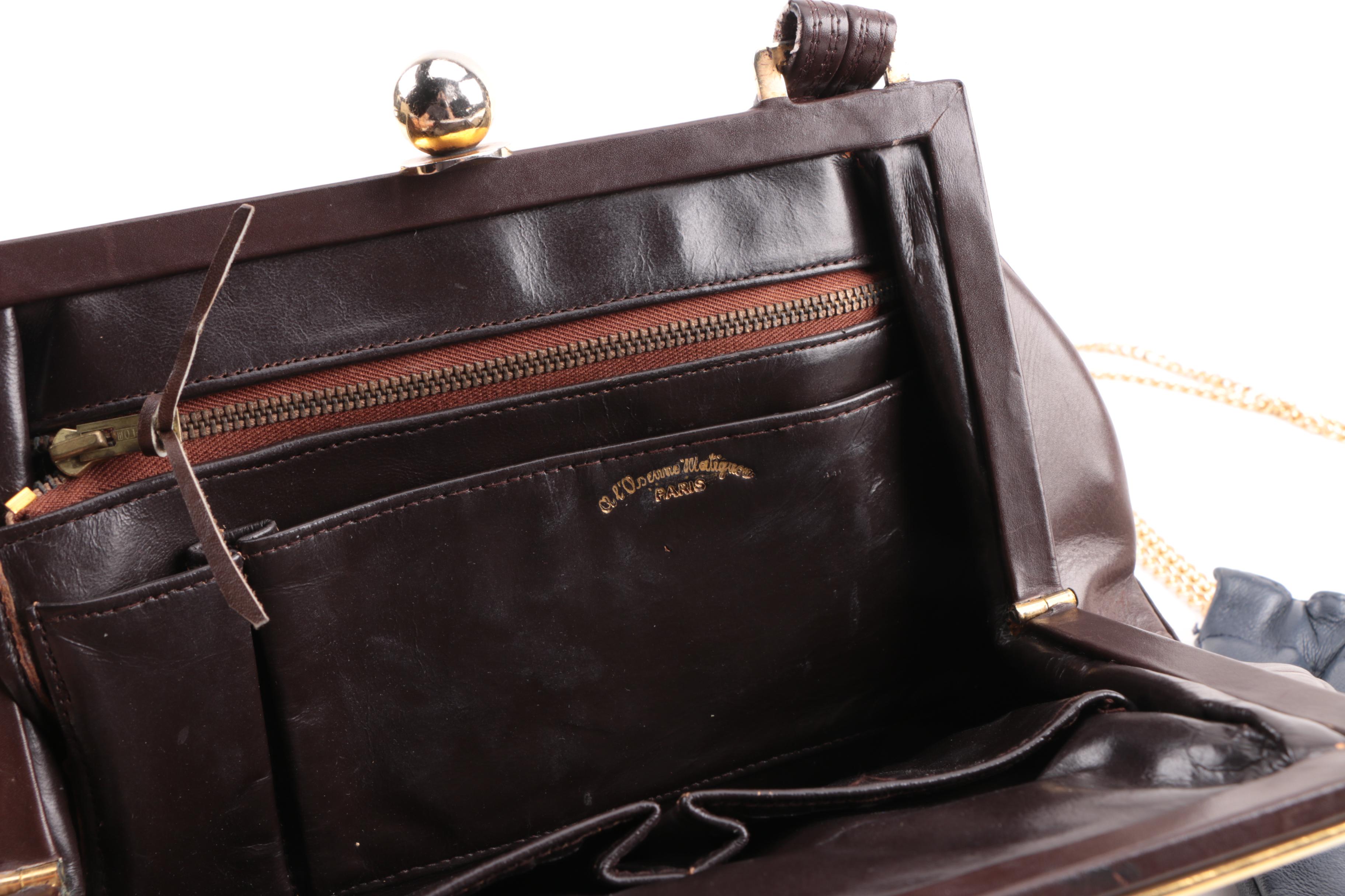 1960s Structured Handbags Including A L'Osurve Matique Paris, Andé and Etra