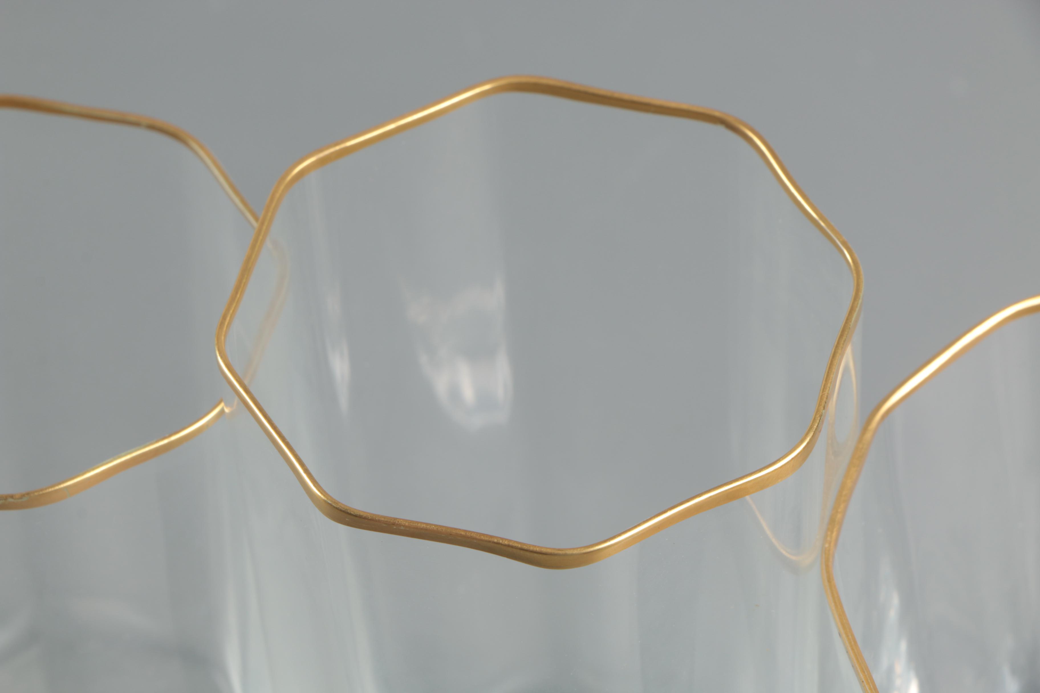 Vintage Juice Glasses, Tumblers and Old Fashioned Glasses with Gold Rims