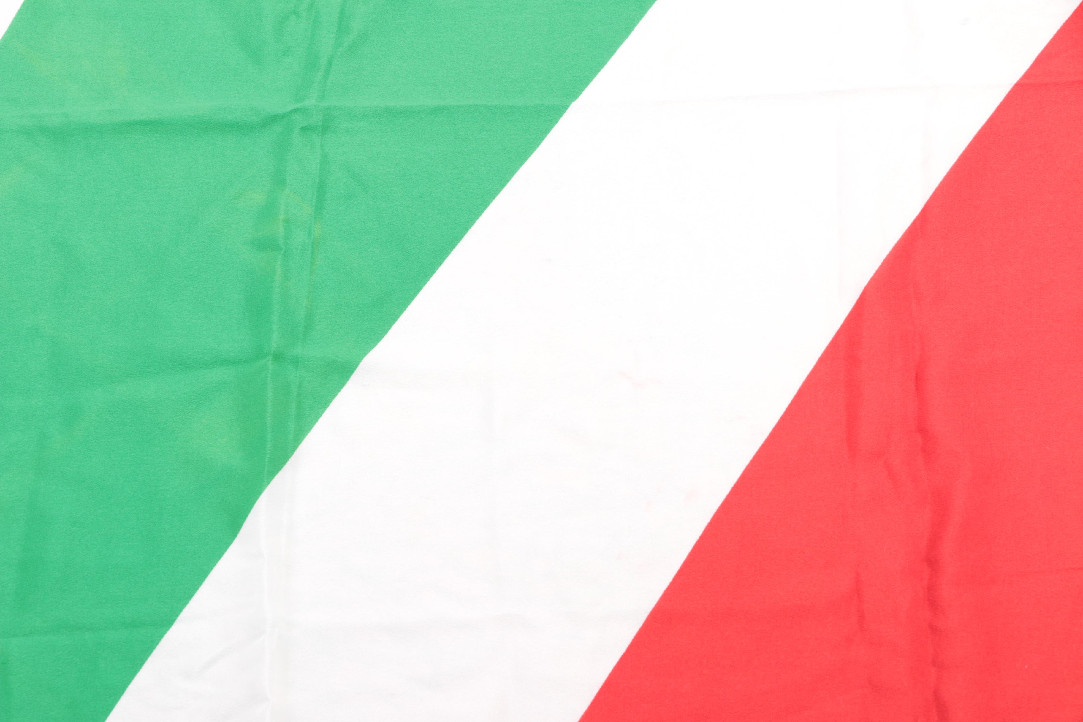 Vintage Salvatore Ferragamo Italian Flag Print Silk Scarf