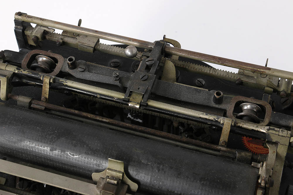 Vintage Remington Standard Typewriter, Button and Framed Advertisement