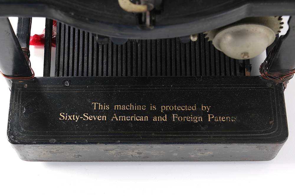 Vintage Remington Standard Typewriter, Button and Framed Advertisement