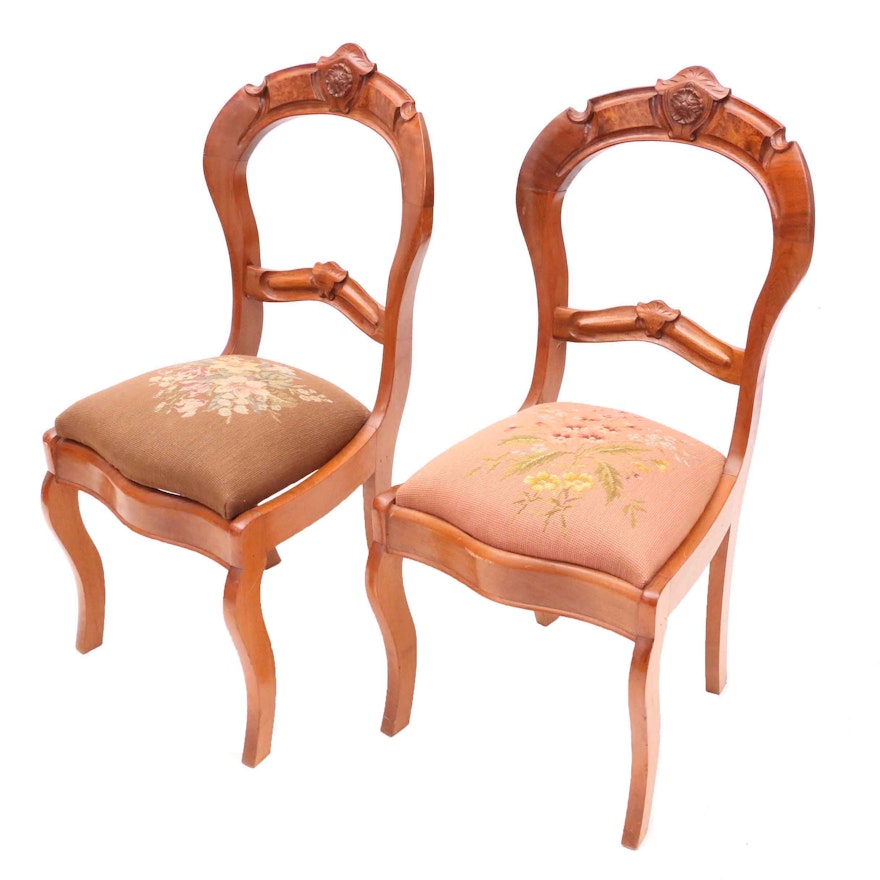 Victorian Style Mahogany Side Chairs