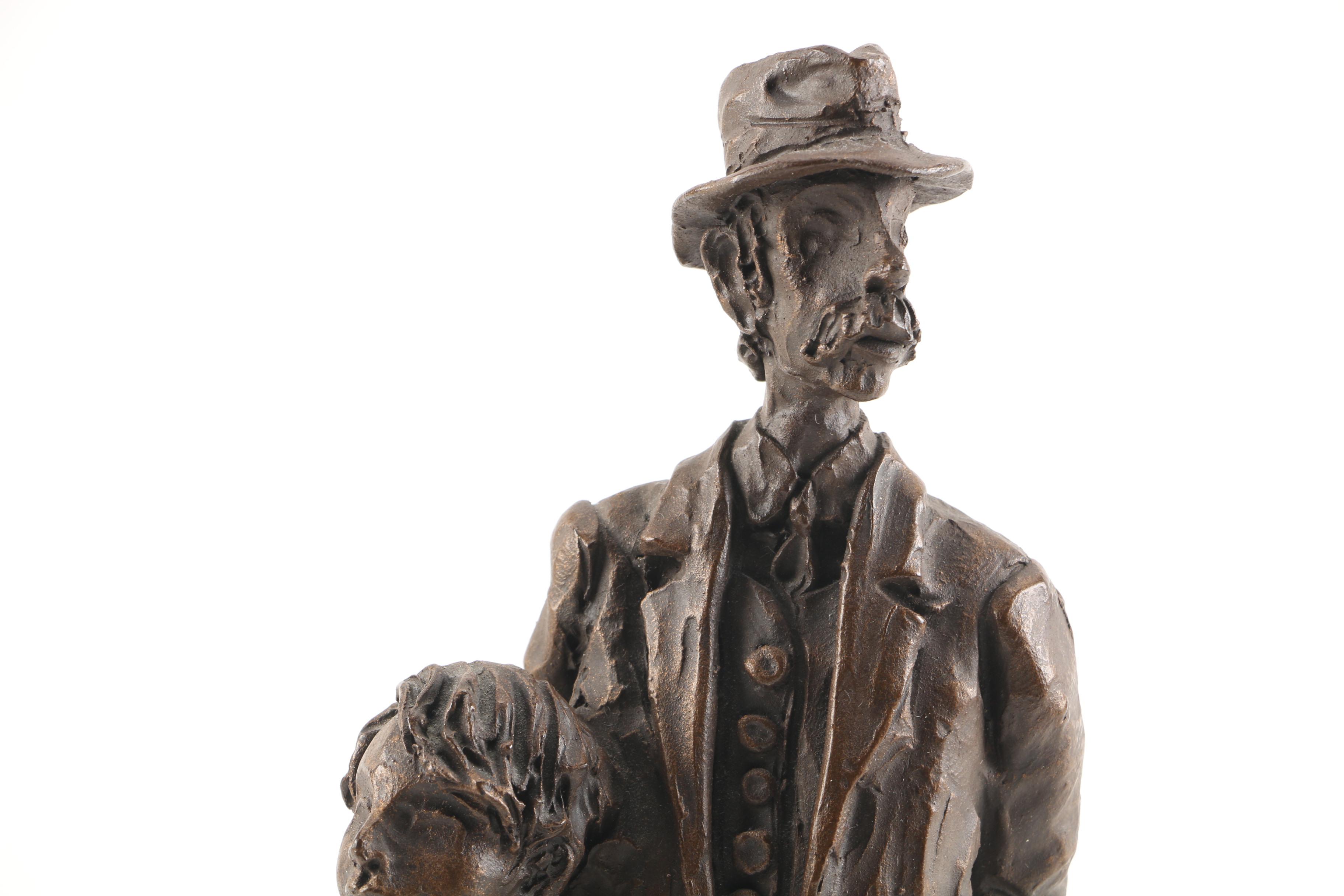 Phillip Ratner Metal Sculpture "Ellis Island Arrival"