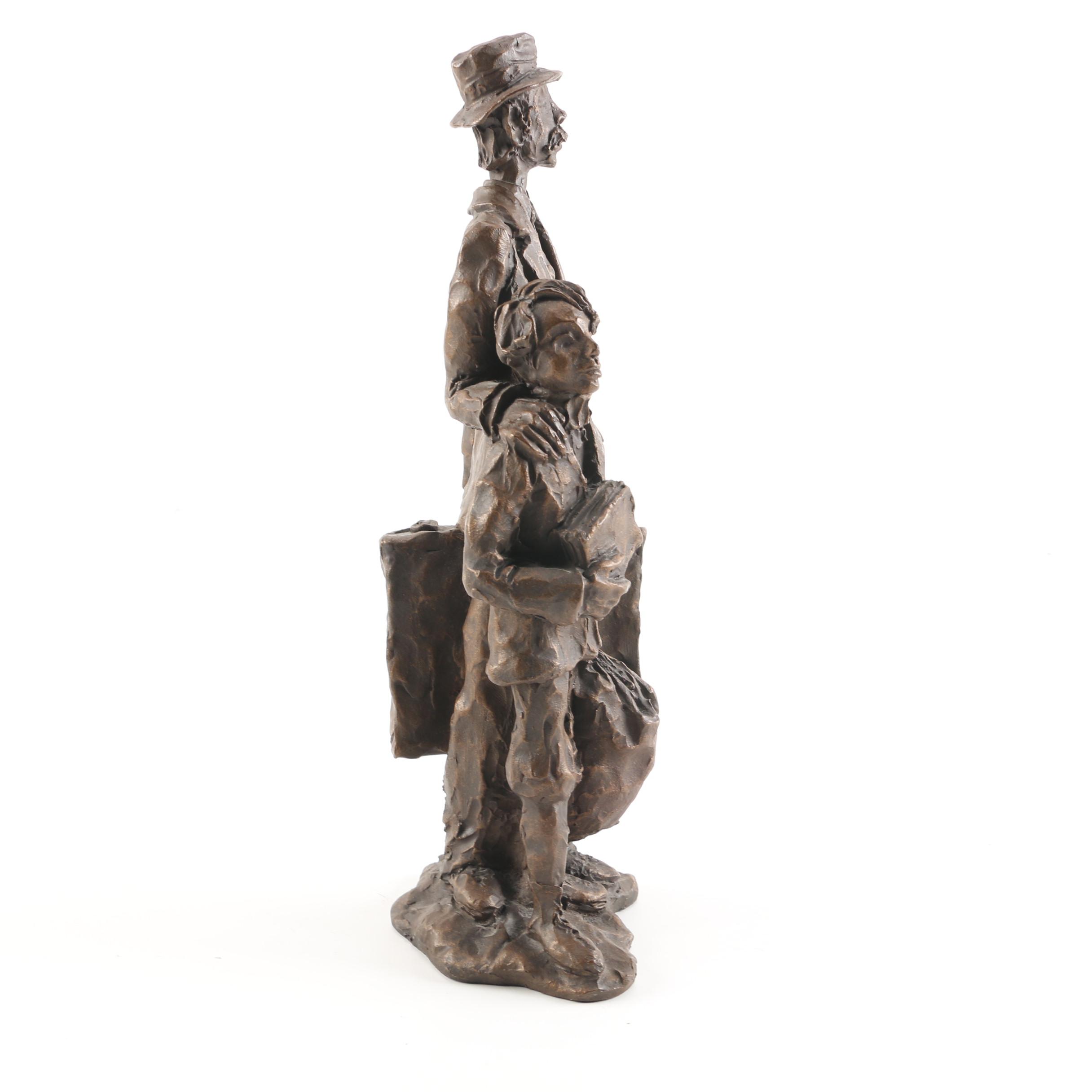 Phillip Ratner Metal Sculpture "Ellis Island Arrival"