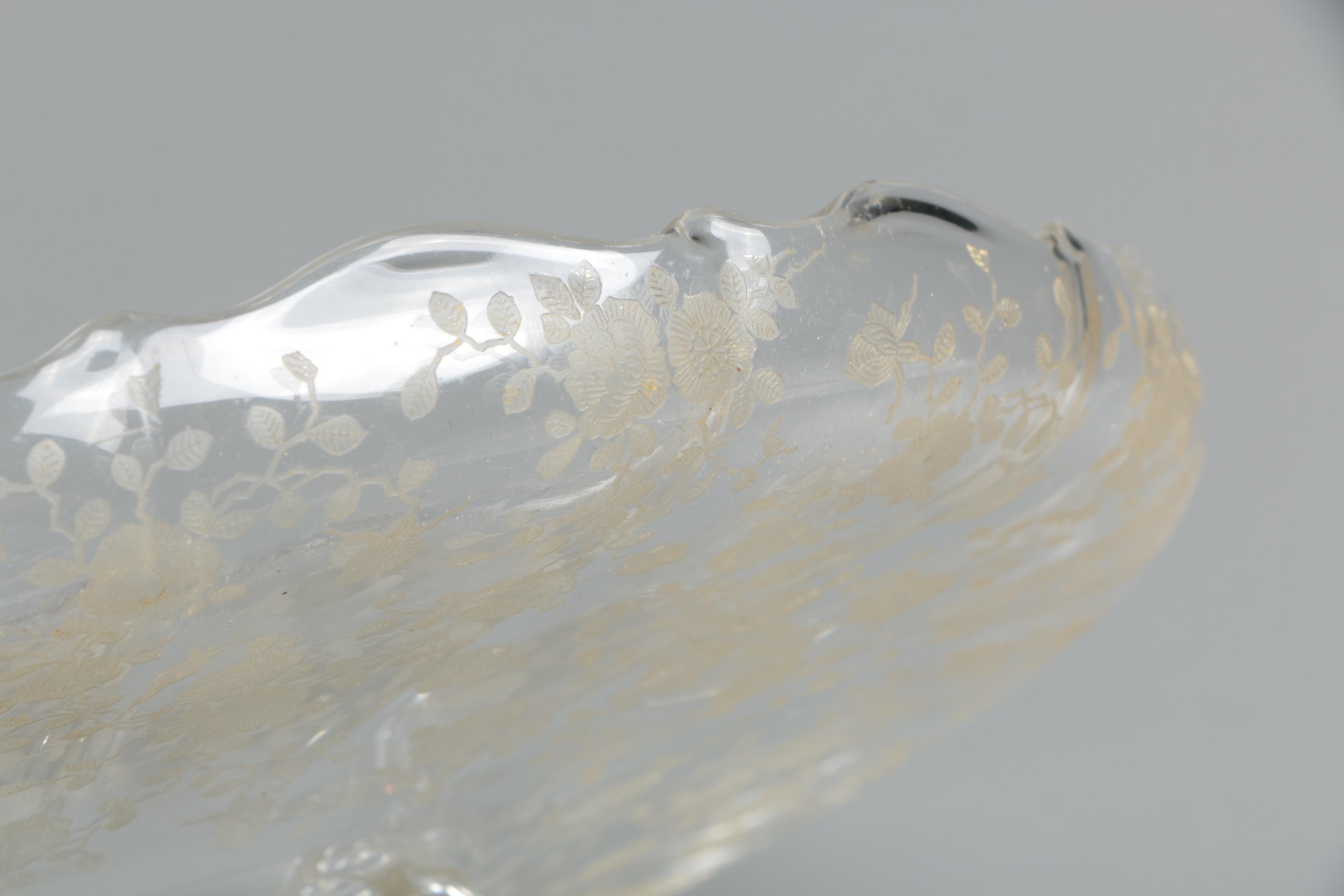 Bernardaud "Bengali" Cake Plate with Vintage Glass Platter and Haviland Plate