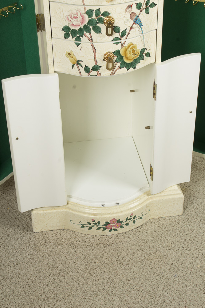 White Painted Jewelry Chest