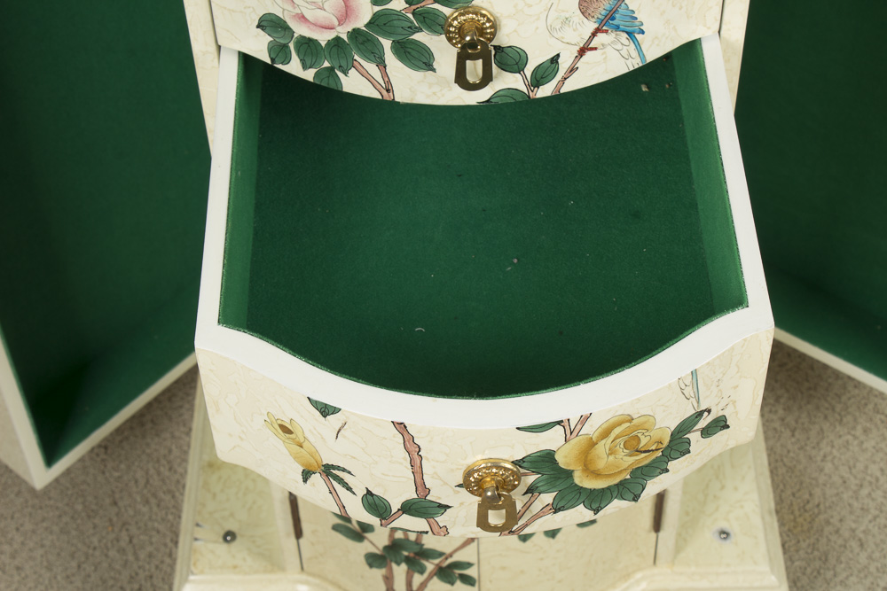 White Painted Jewelry Chest