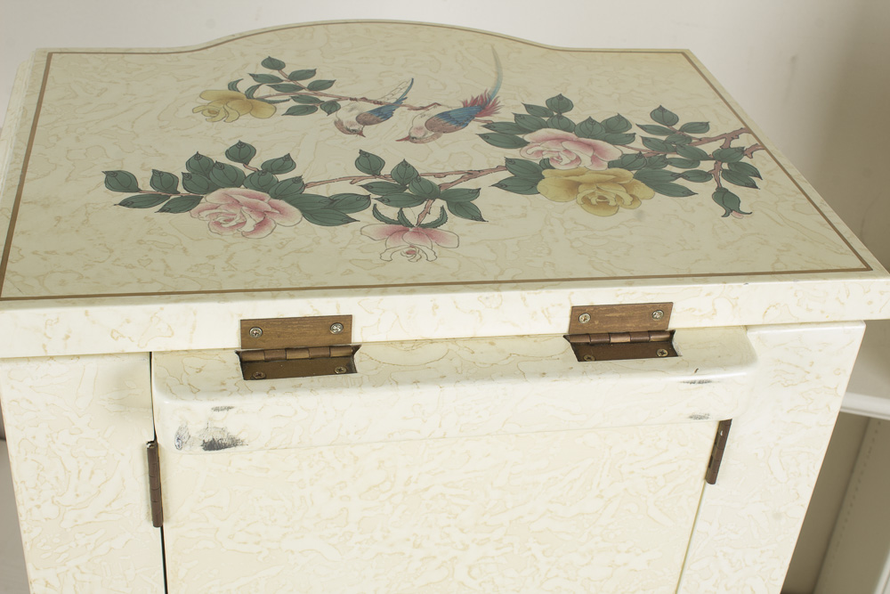 White Painted Jewelry Chest