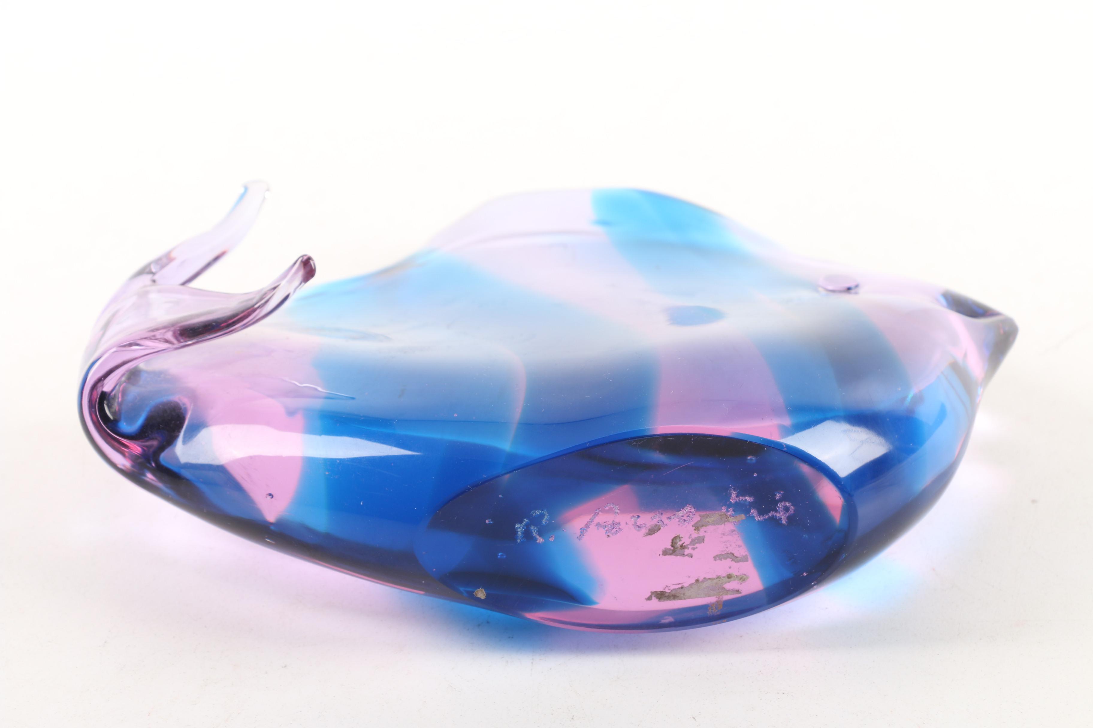Renato Anatrà Murano Glass Fish Sculpture