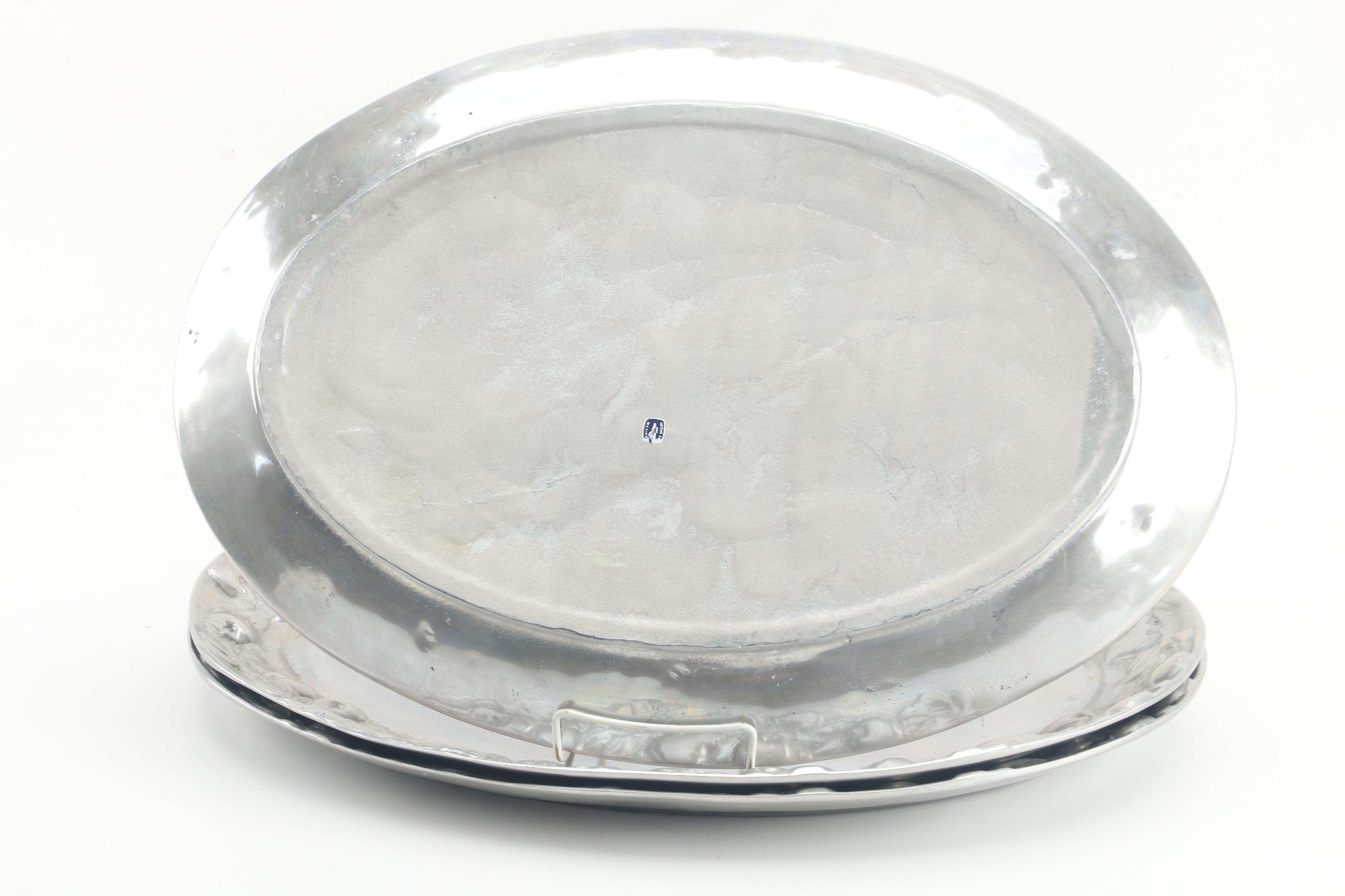 Mexican Made Fruit Motif Metal Alloy Trays