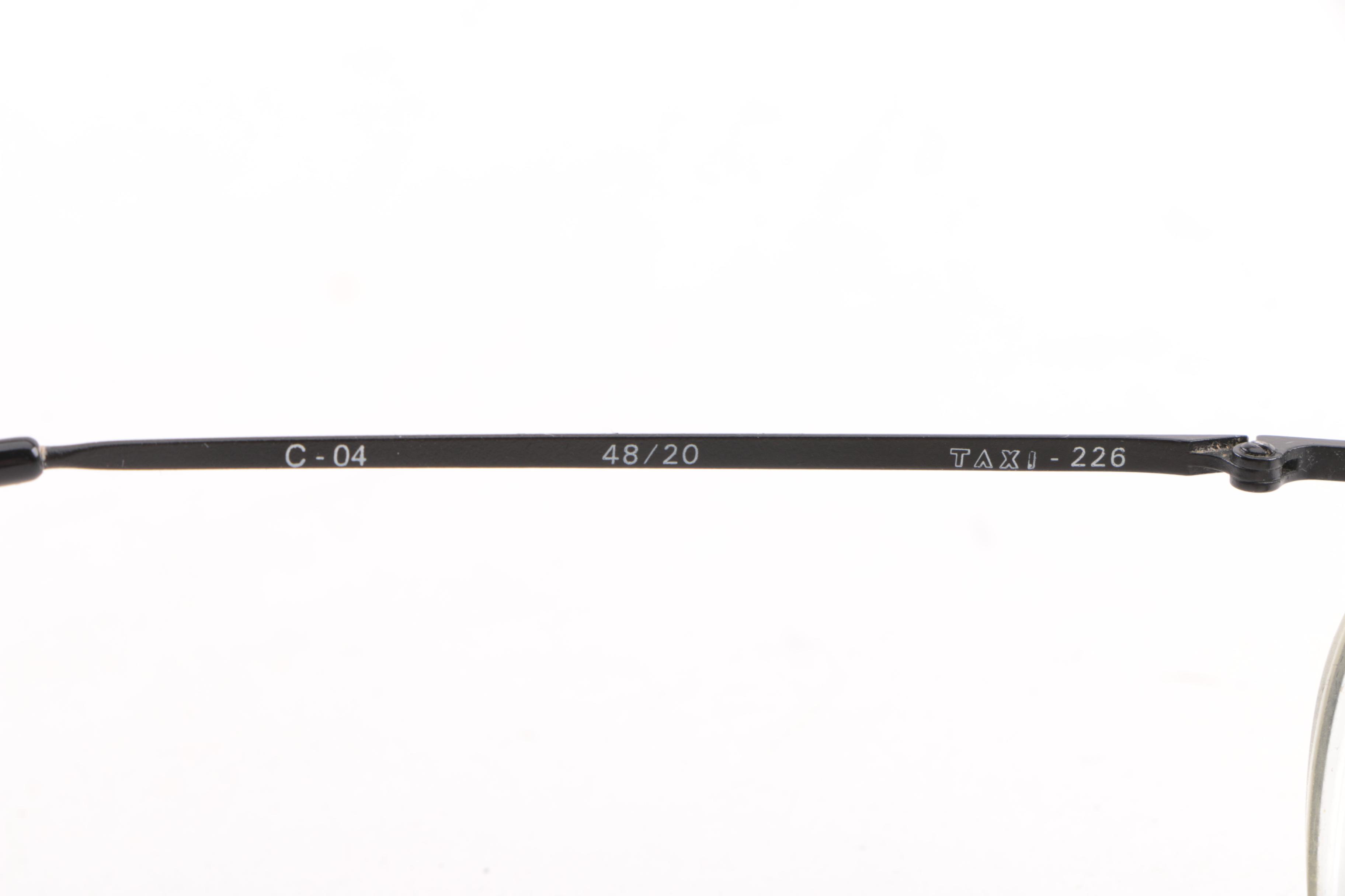 Taxi Geometric Metal Frame Prescription Eyeglasses with Faux Leather Case