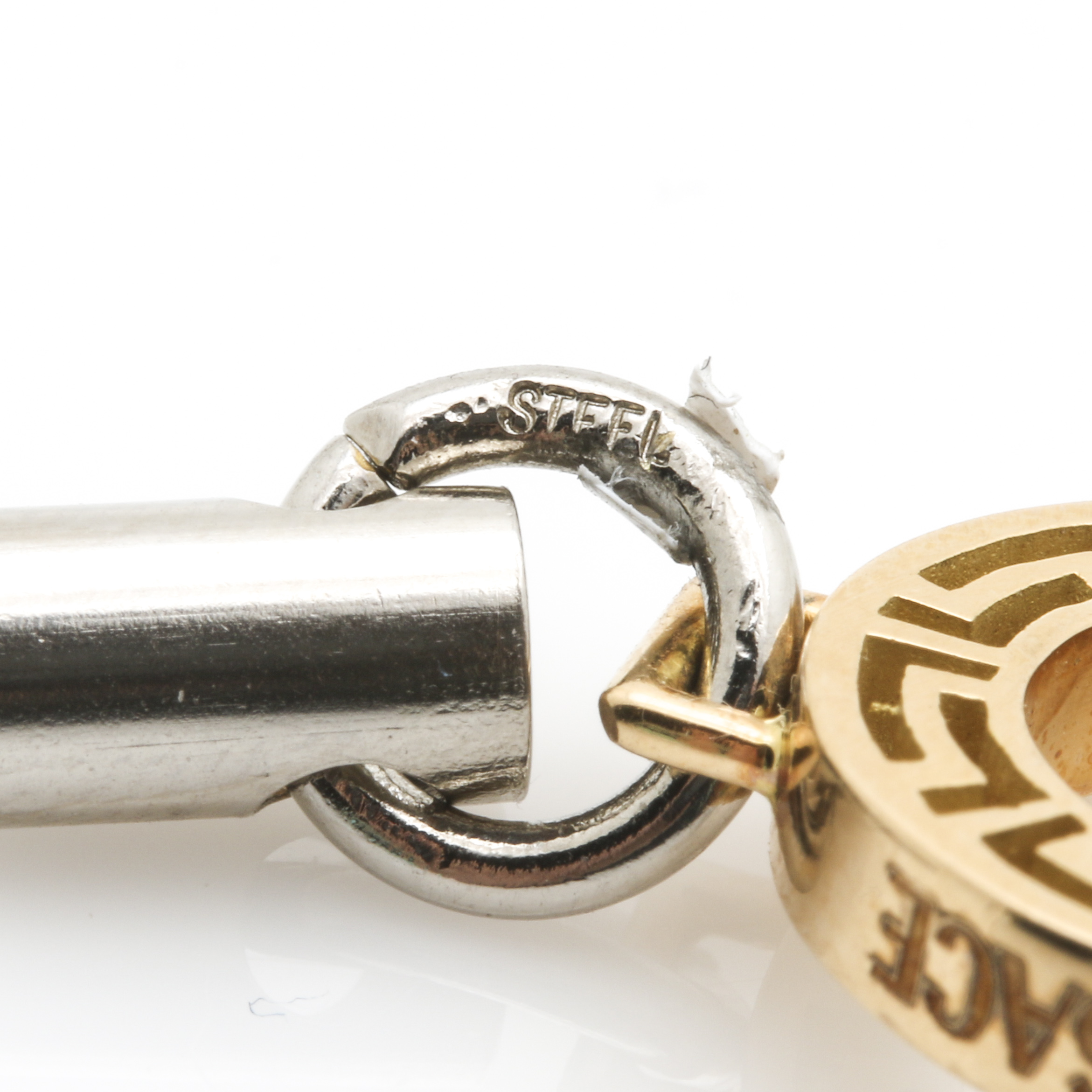 Versace 18K Yellow Gold Leather Phone Lanyard