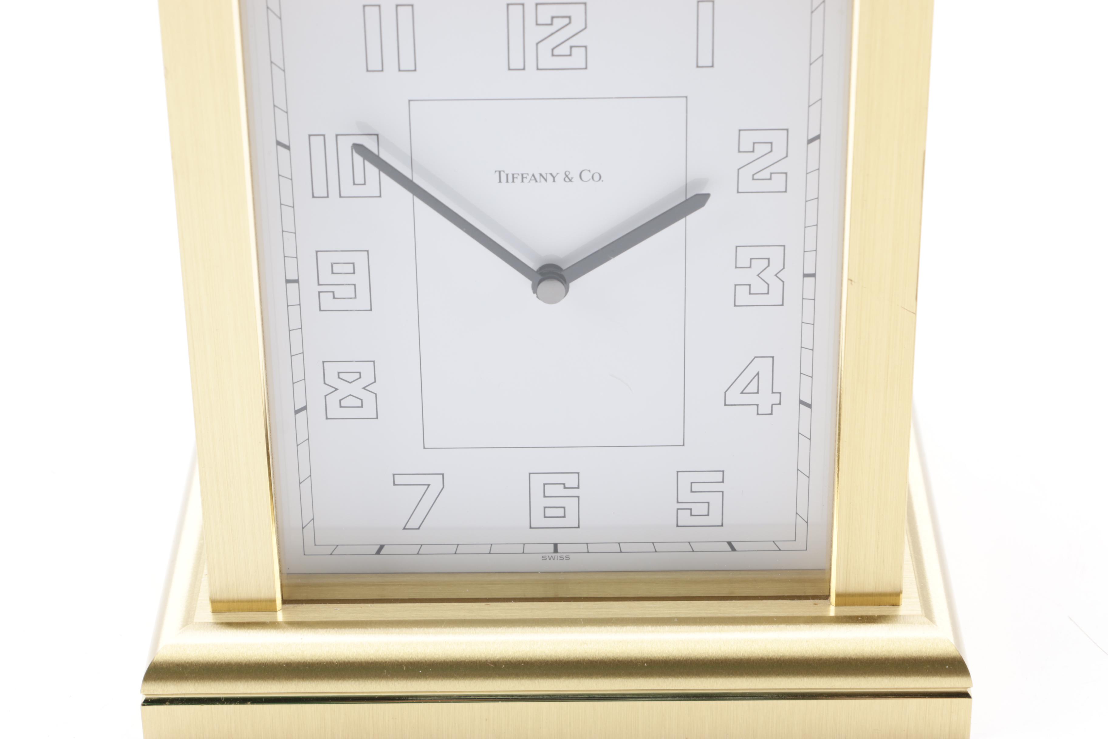 Tiffany & Co. Quartz Brass Bracket Clock