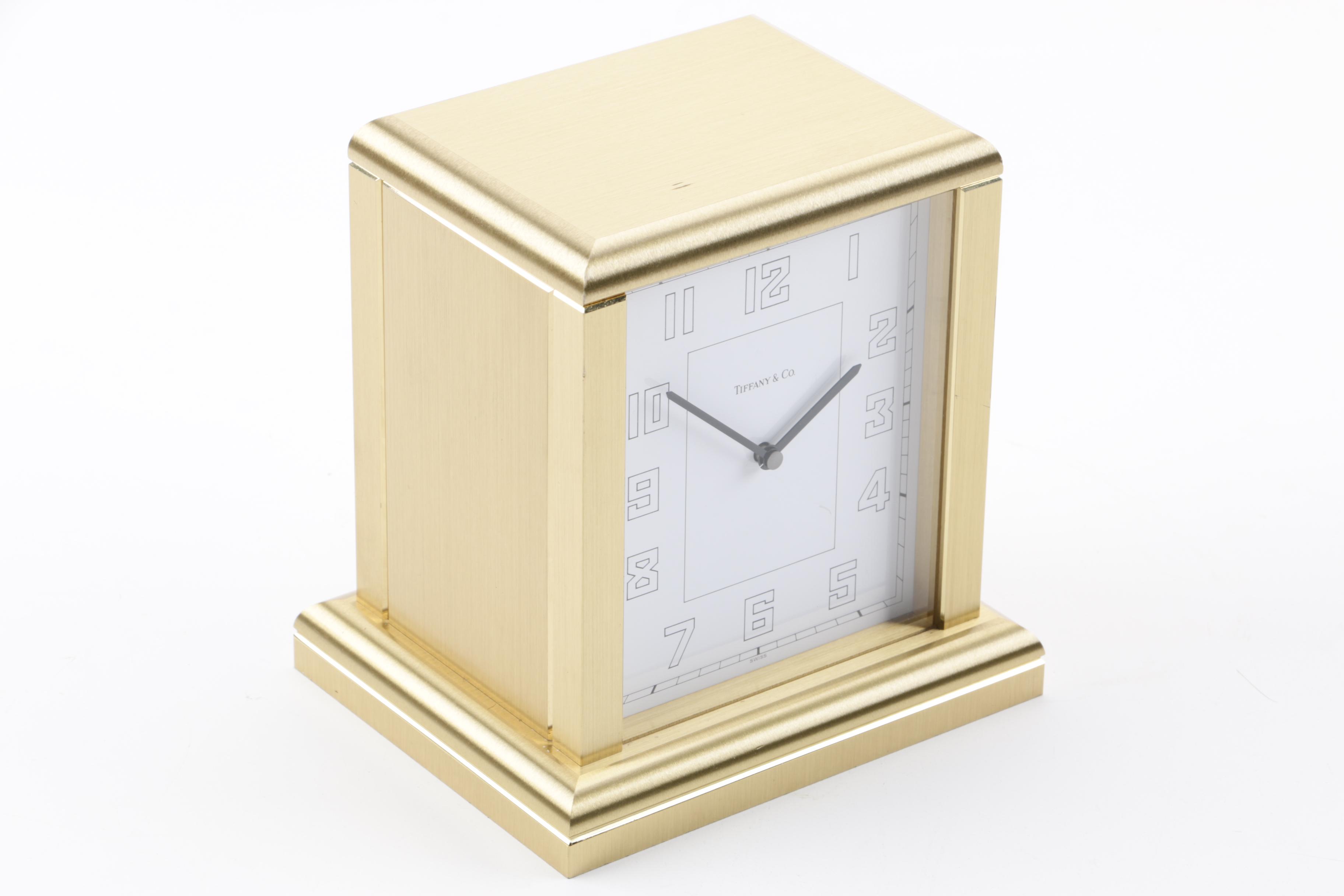Tiffany & Co. Quartz Brass Bracket Clock