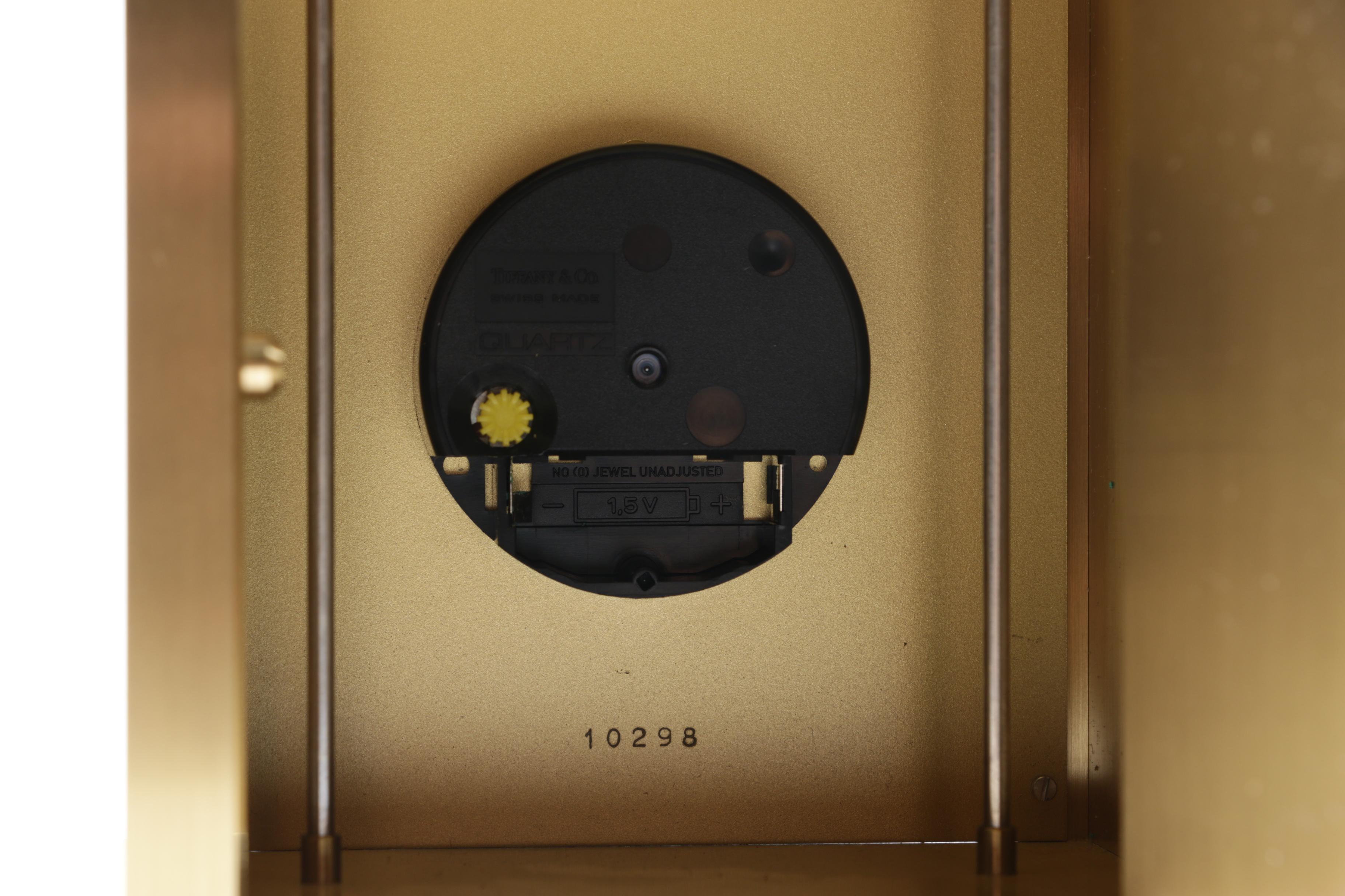 Tiffany & Co. Quartz Brass Bracket Clock