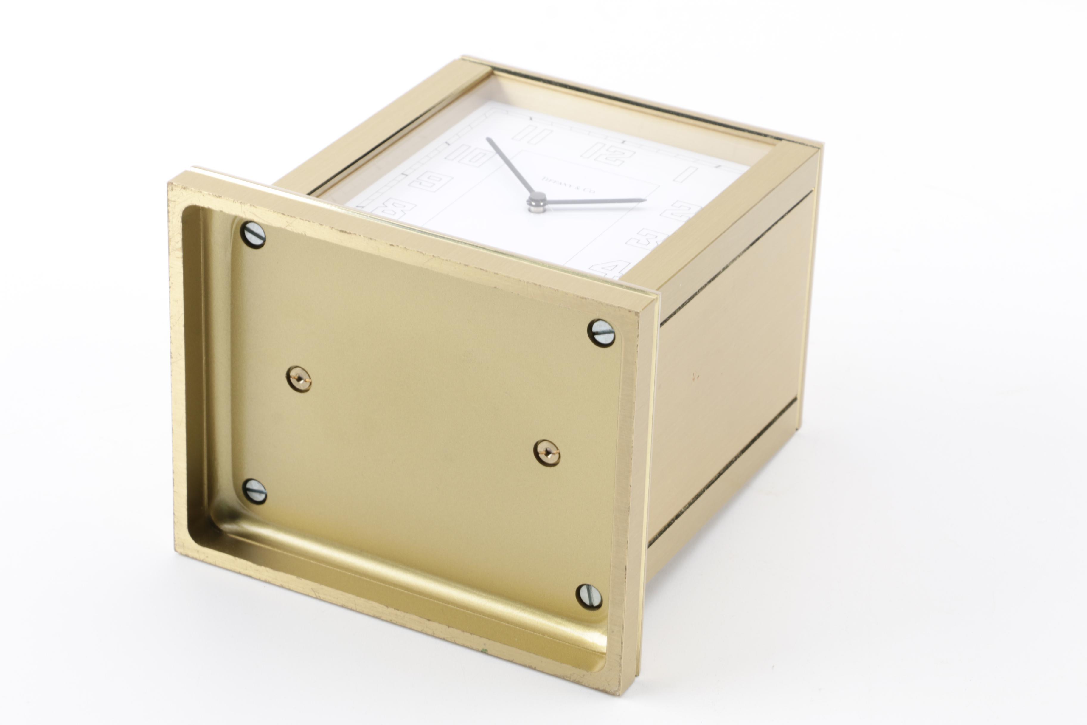 Tiffany & Co. Quartz Brass Bracket Clock