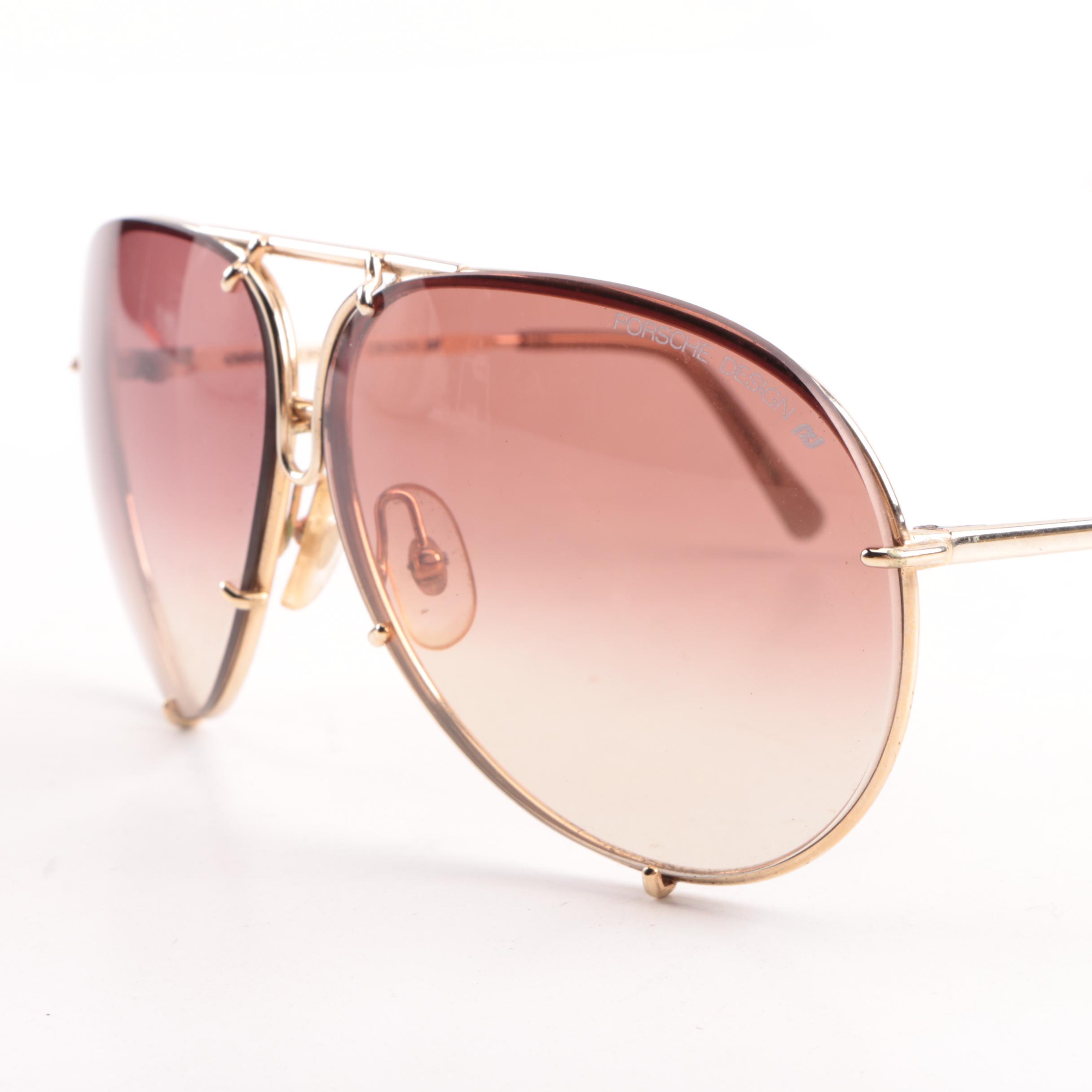 1980s Vintage Carrera Porsche Design Aviator Sunglasses