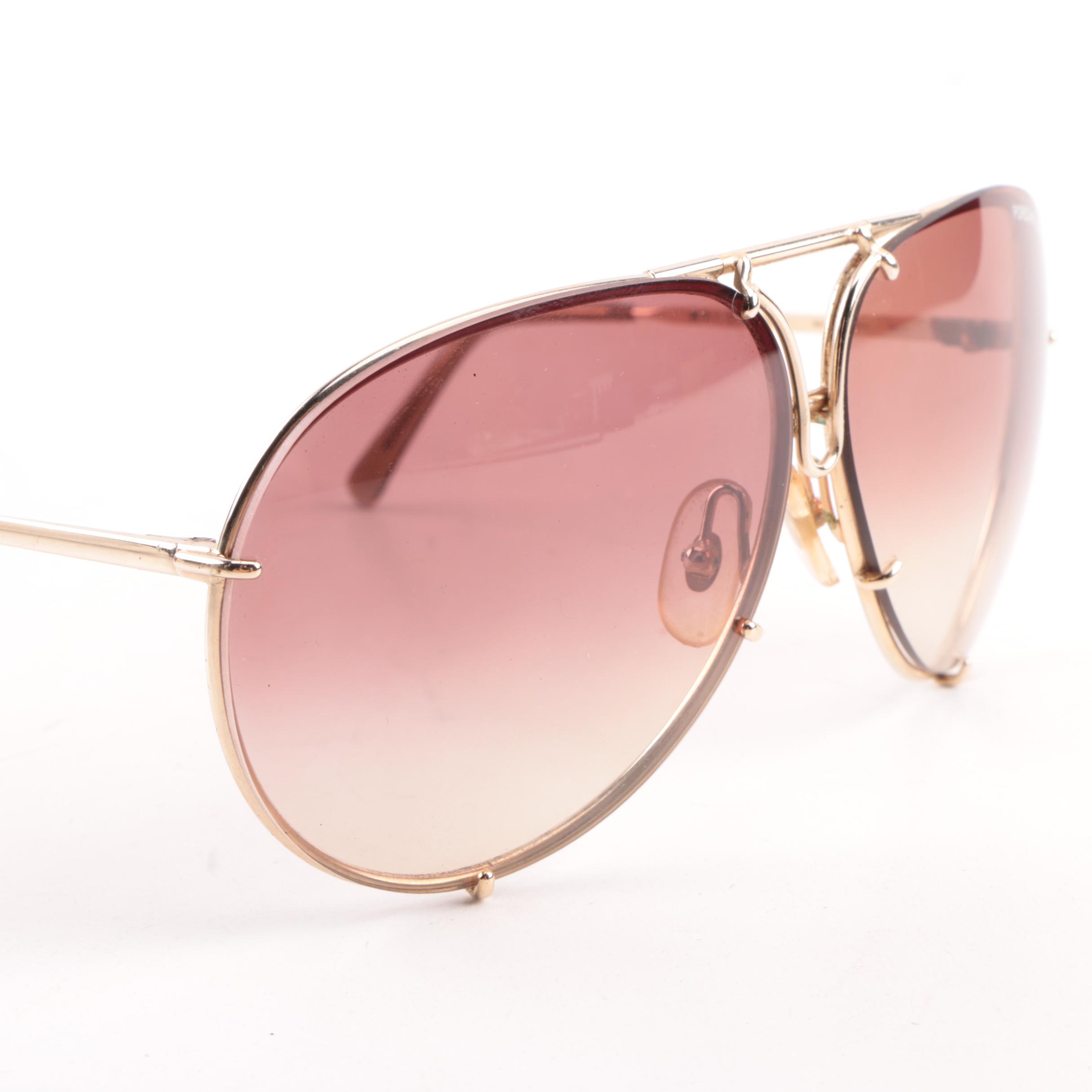 1980s Vintage Carrera Porsche Design Aviator Sunglasses