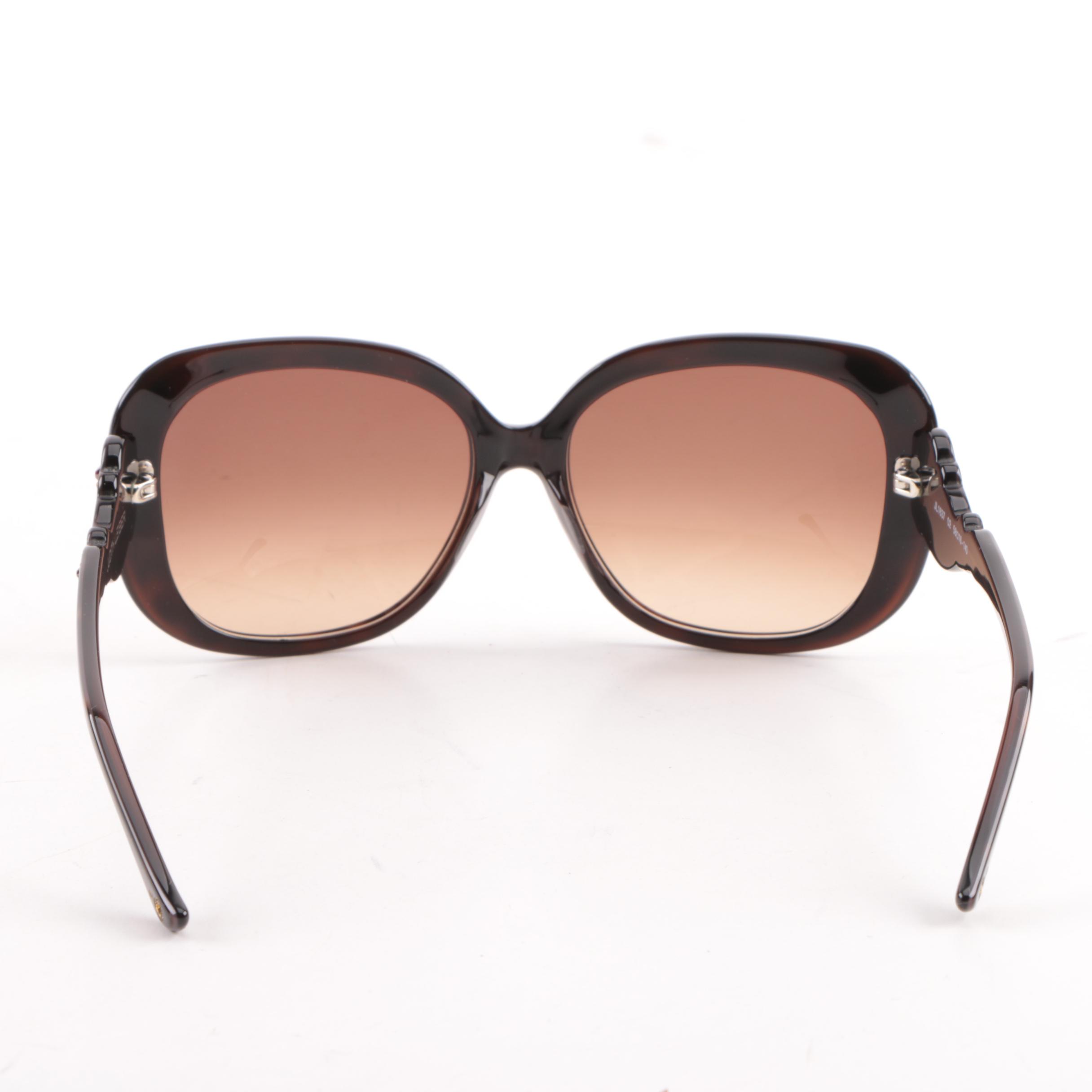 Judith Leiber JL1637 Tortoiseshell Style Rhinestone Sunglasses