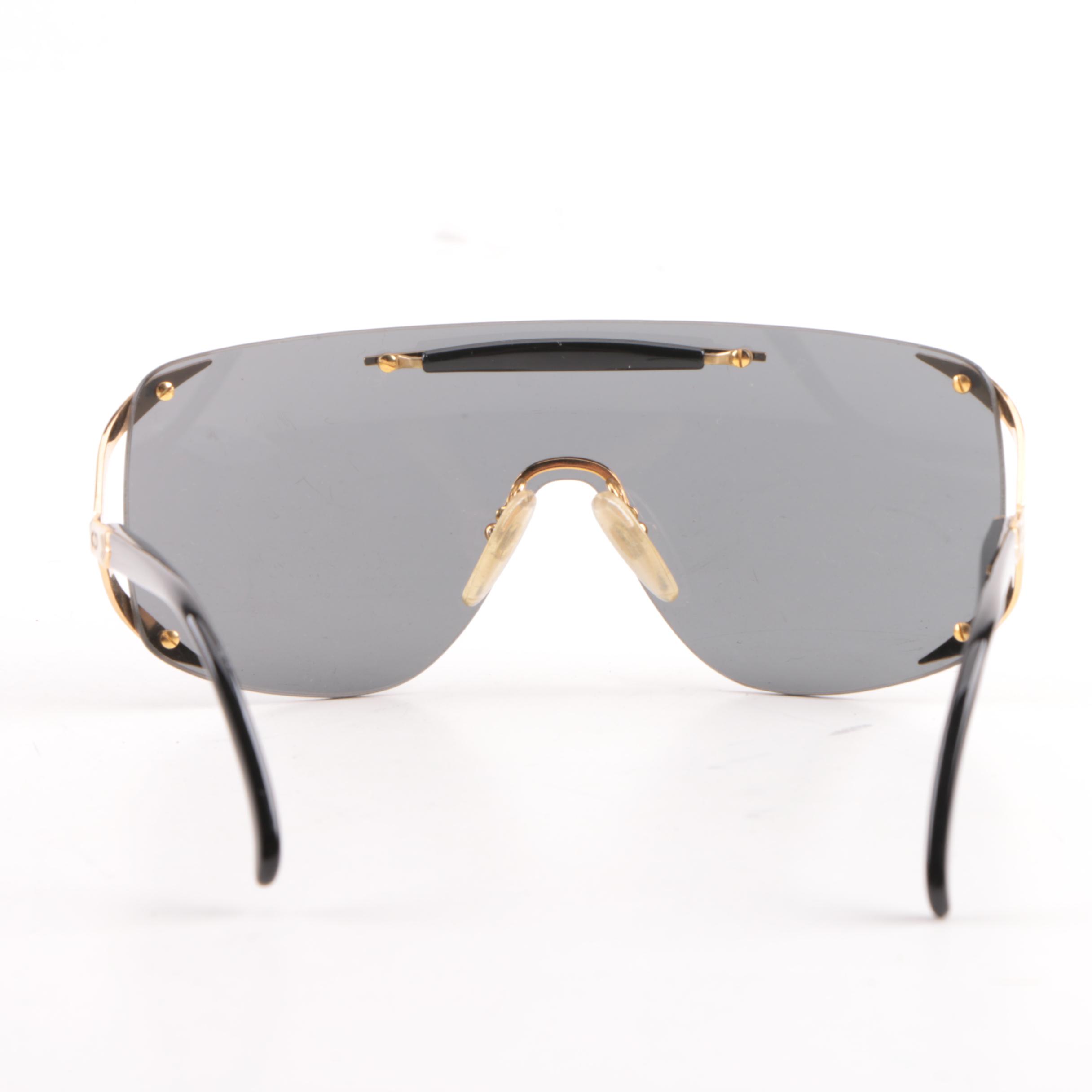 1980s Vintage Christian Dior 2434 Shield Sunglasses