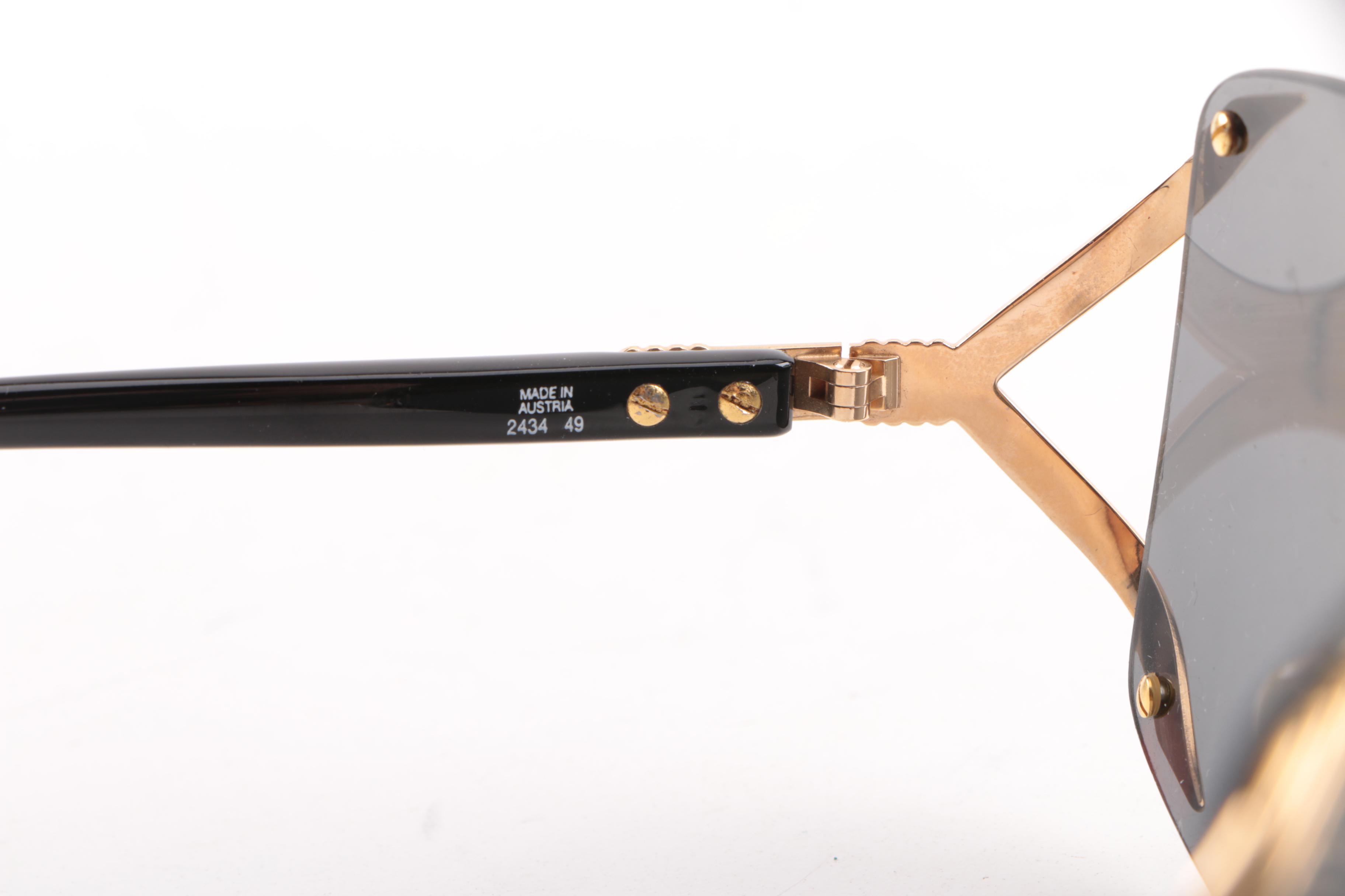 1980s Vintage Christian Dior 2434 Shield Sunglasses