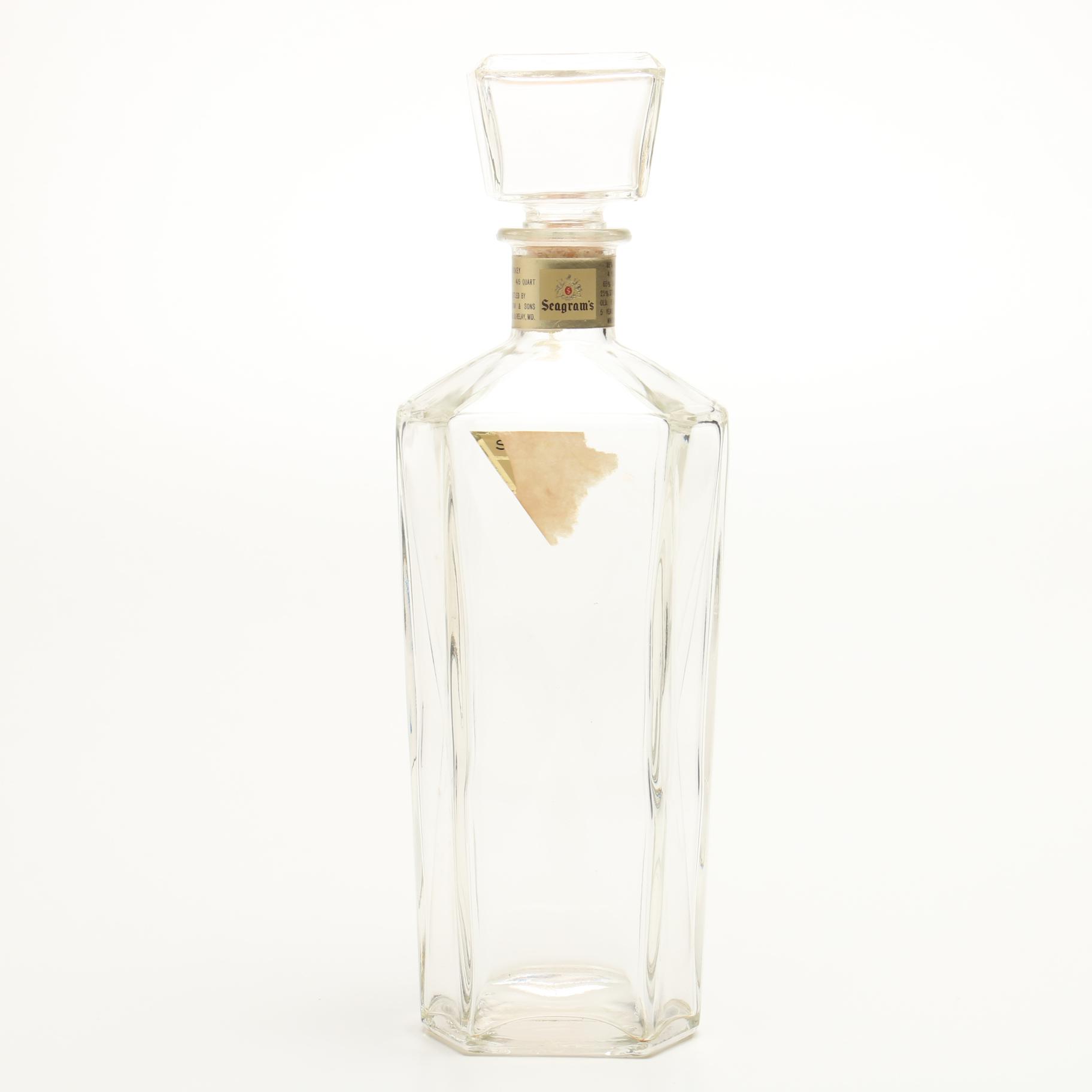 Decorative Decanters Featuring a French Blown Glass Four Chamber Decanter