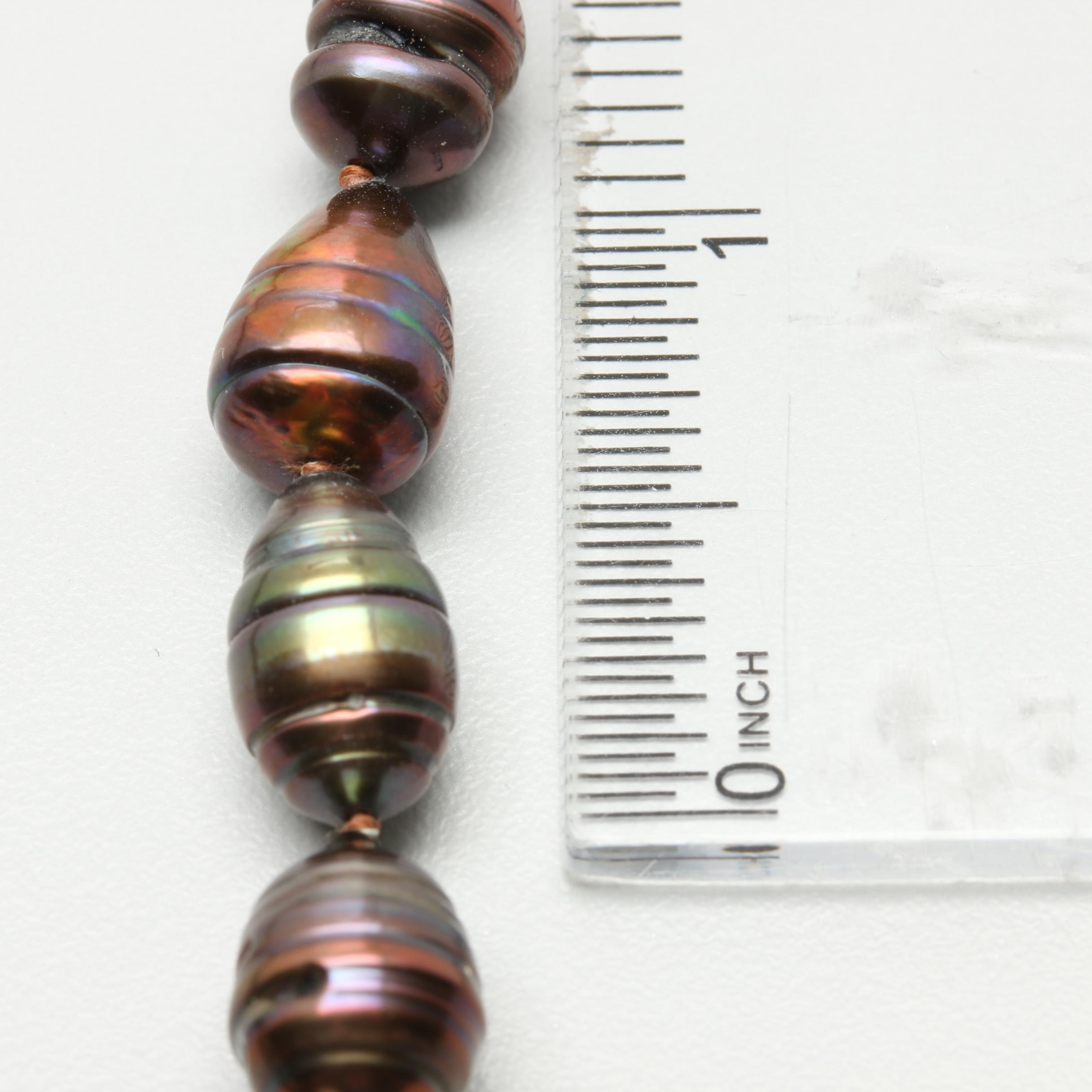 Beaded Cultured Pearl Continuous Necklace