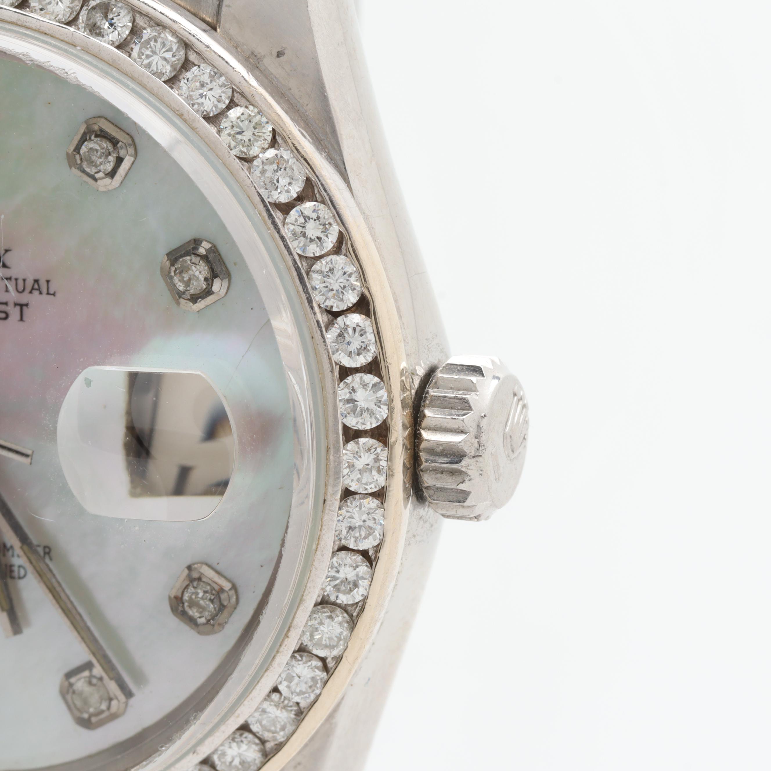 Rolex Datejust Stainless Steel and 1.62 CTW Diamond Watch