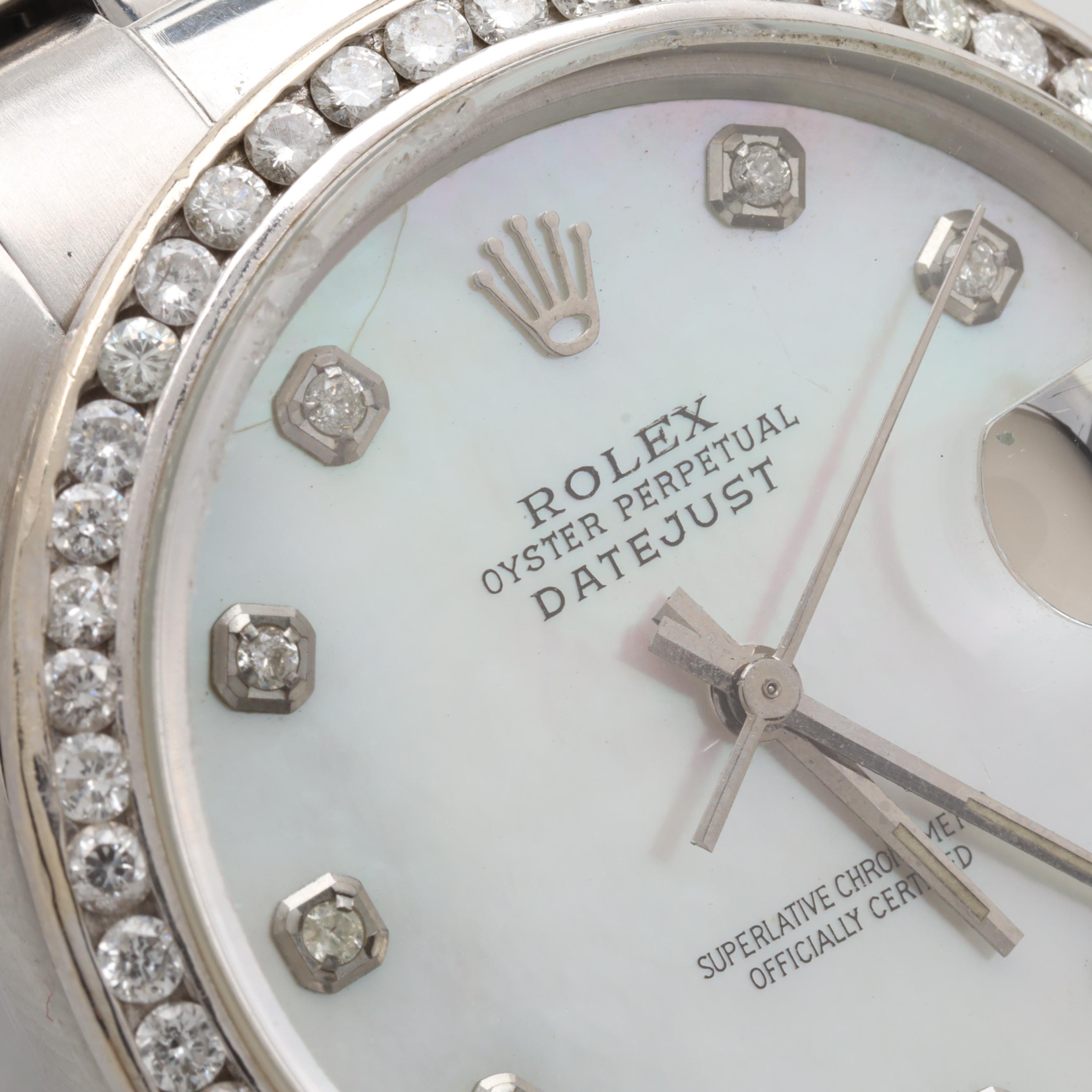 Rolex Datejust Stainless Steel and 1.62 CTW Diamond Watch