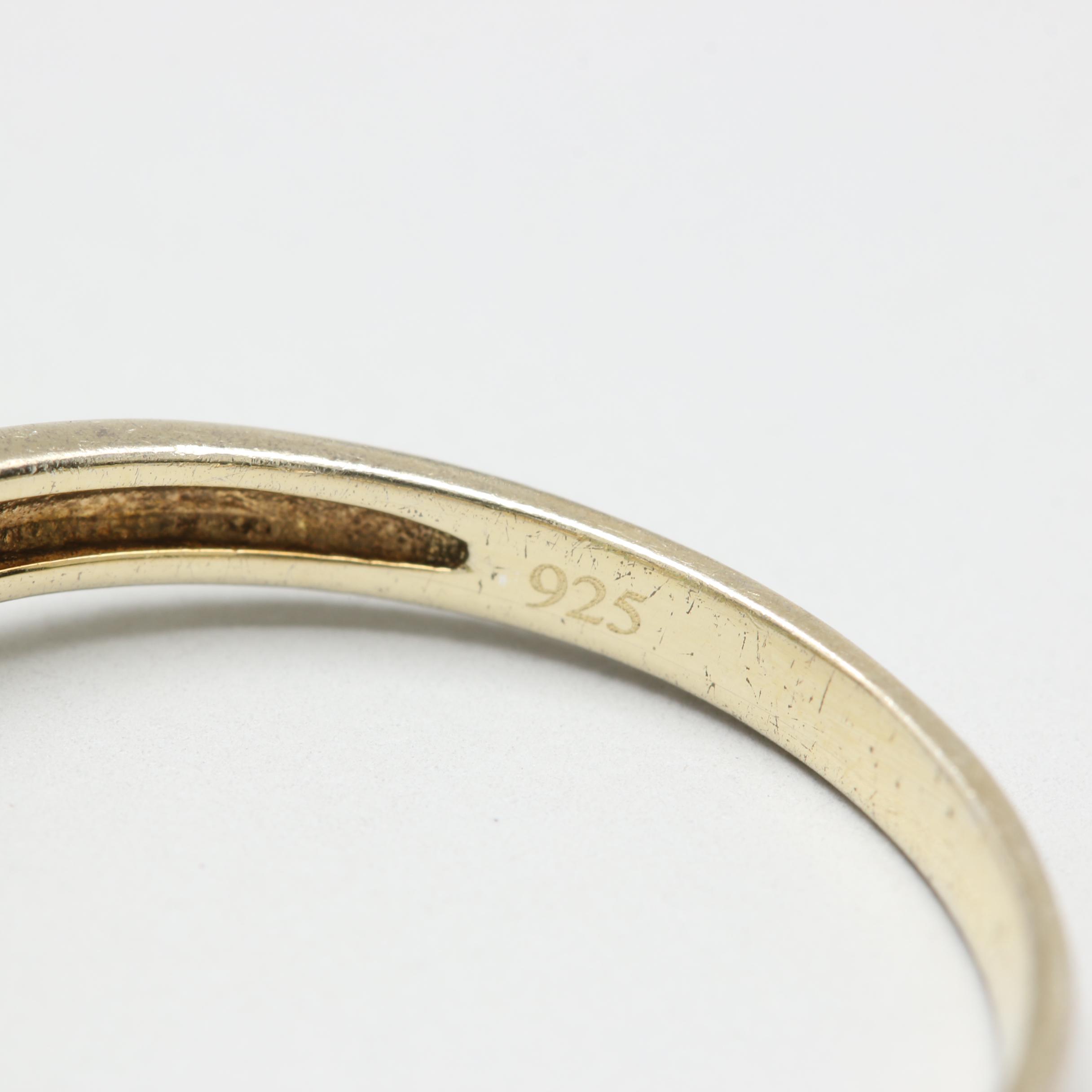 950 Silver and Sterling Silver Rings Including Blue Sapphire and Emerald