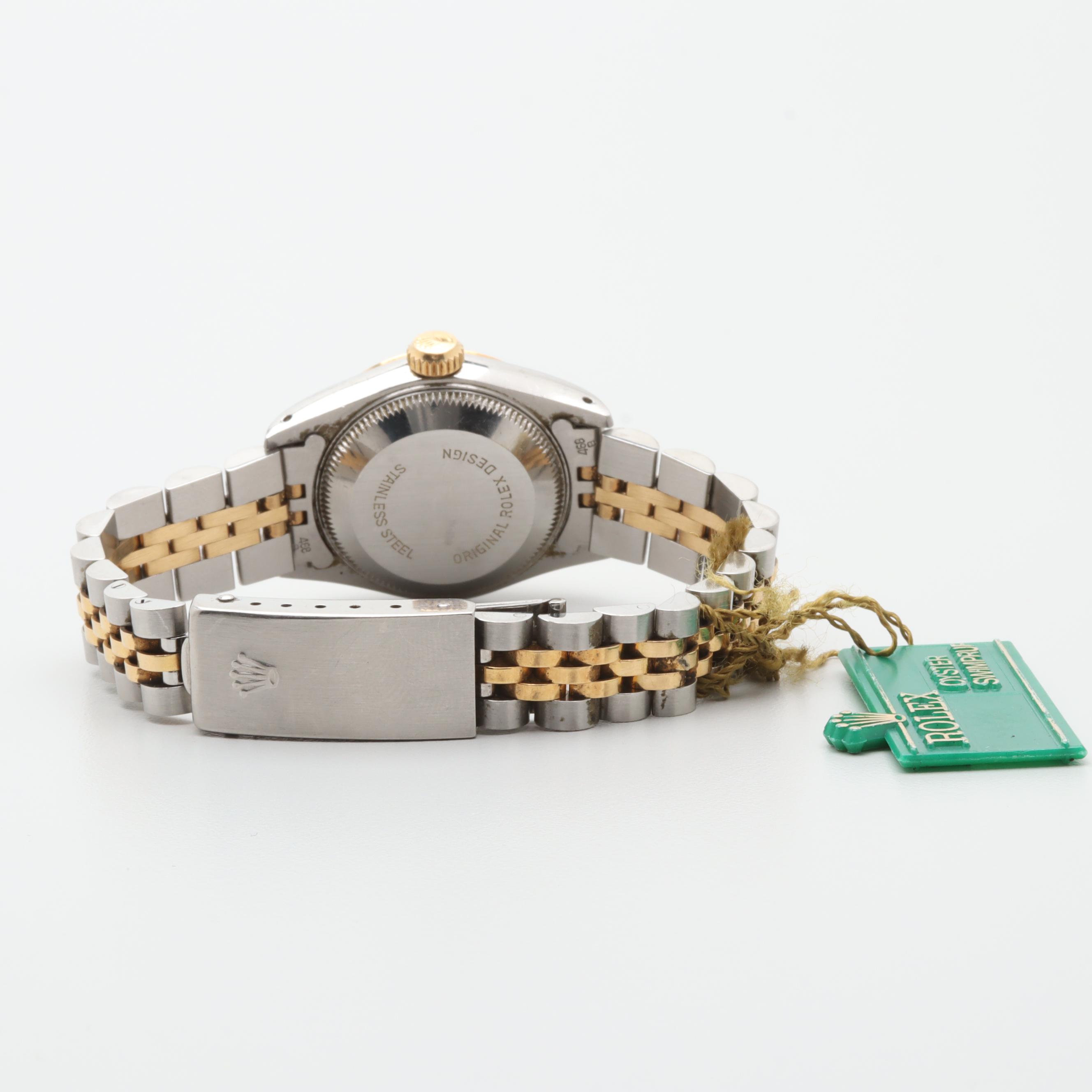 Circa 1986 Rolex Diamond and Mother of Pearl Watch with 18K Accents