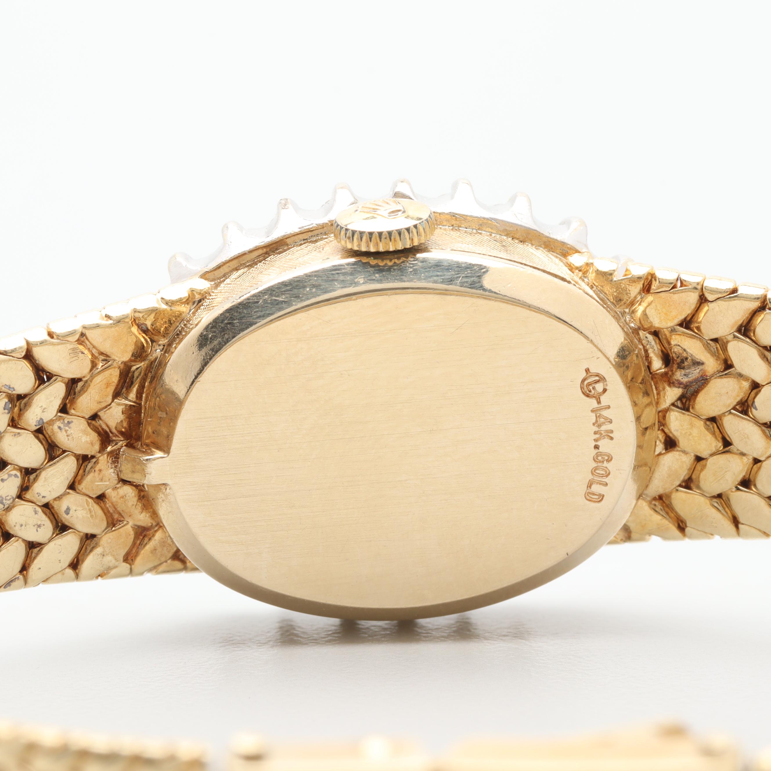 Rolex 14K Yellow Gold 1.00 CTW Diamond Watch