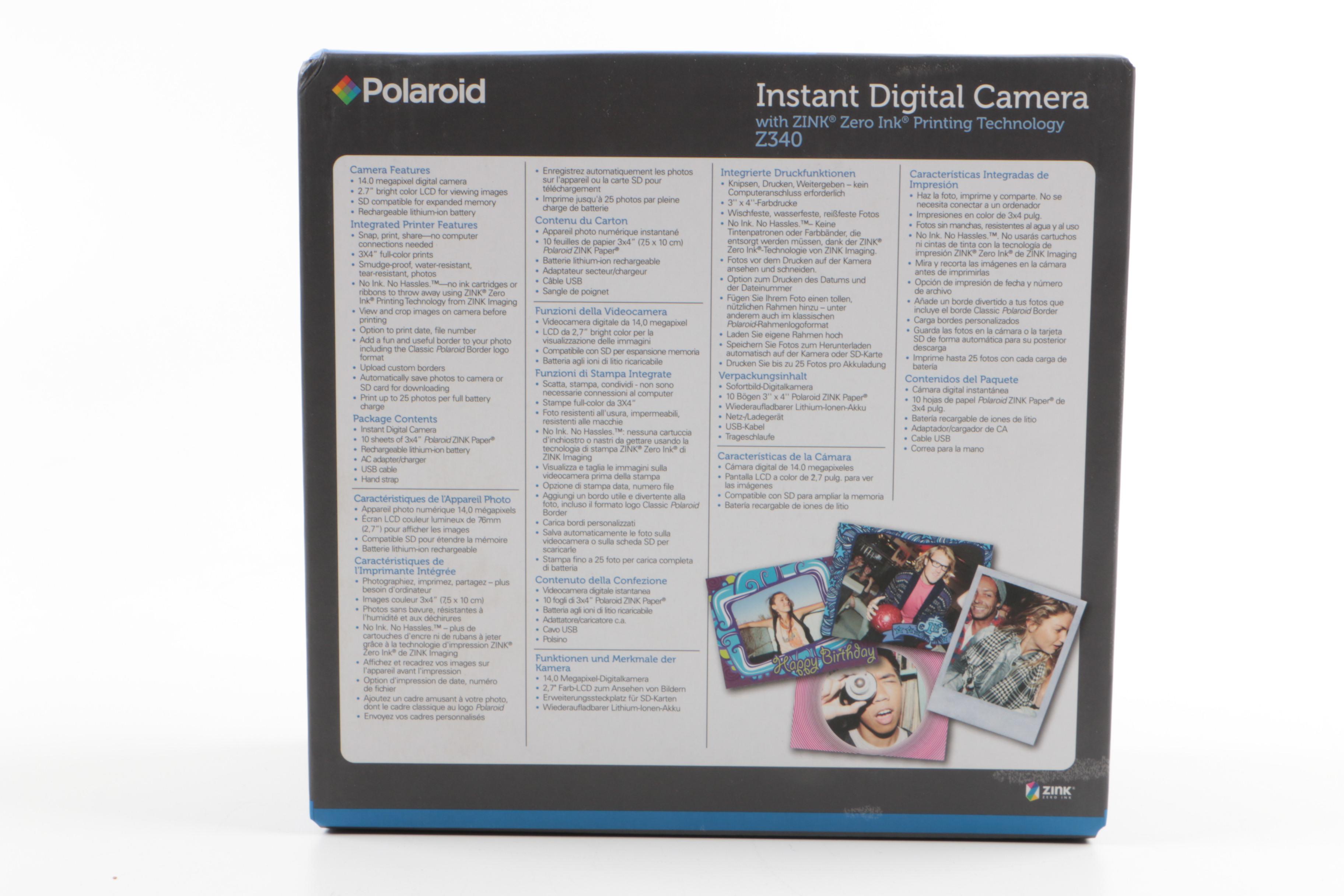 New Polaroid Z340 Instant Digital Camera