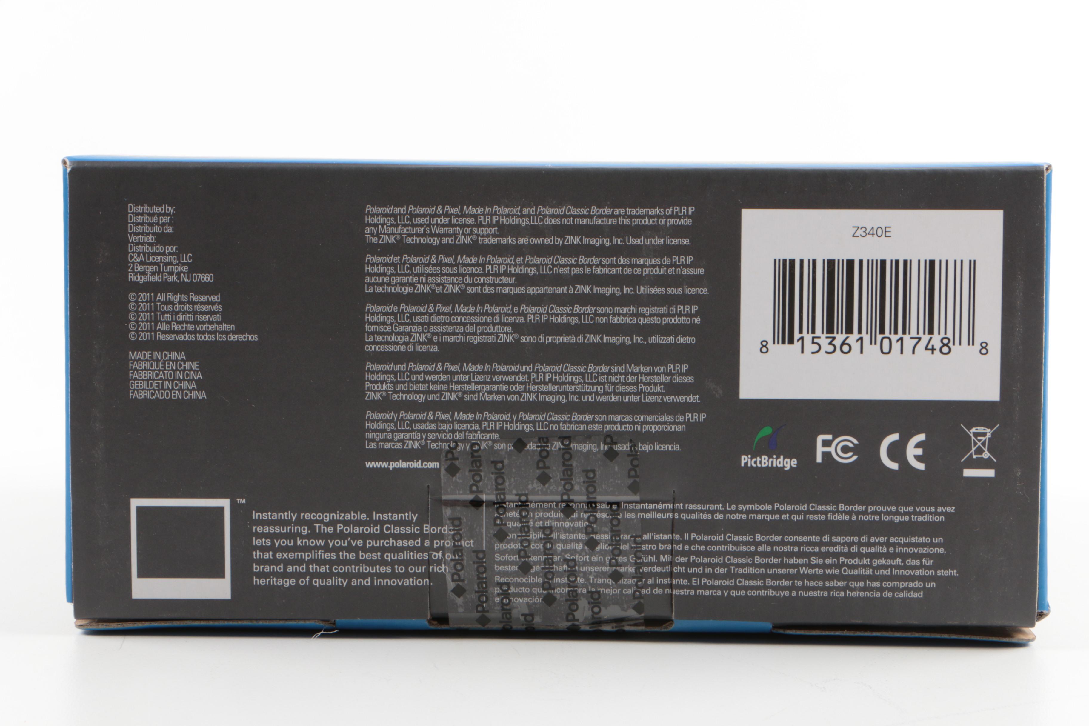 New Polaroid Z340 Instant Digital Camera