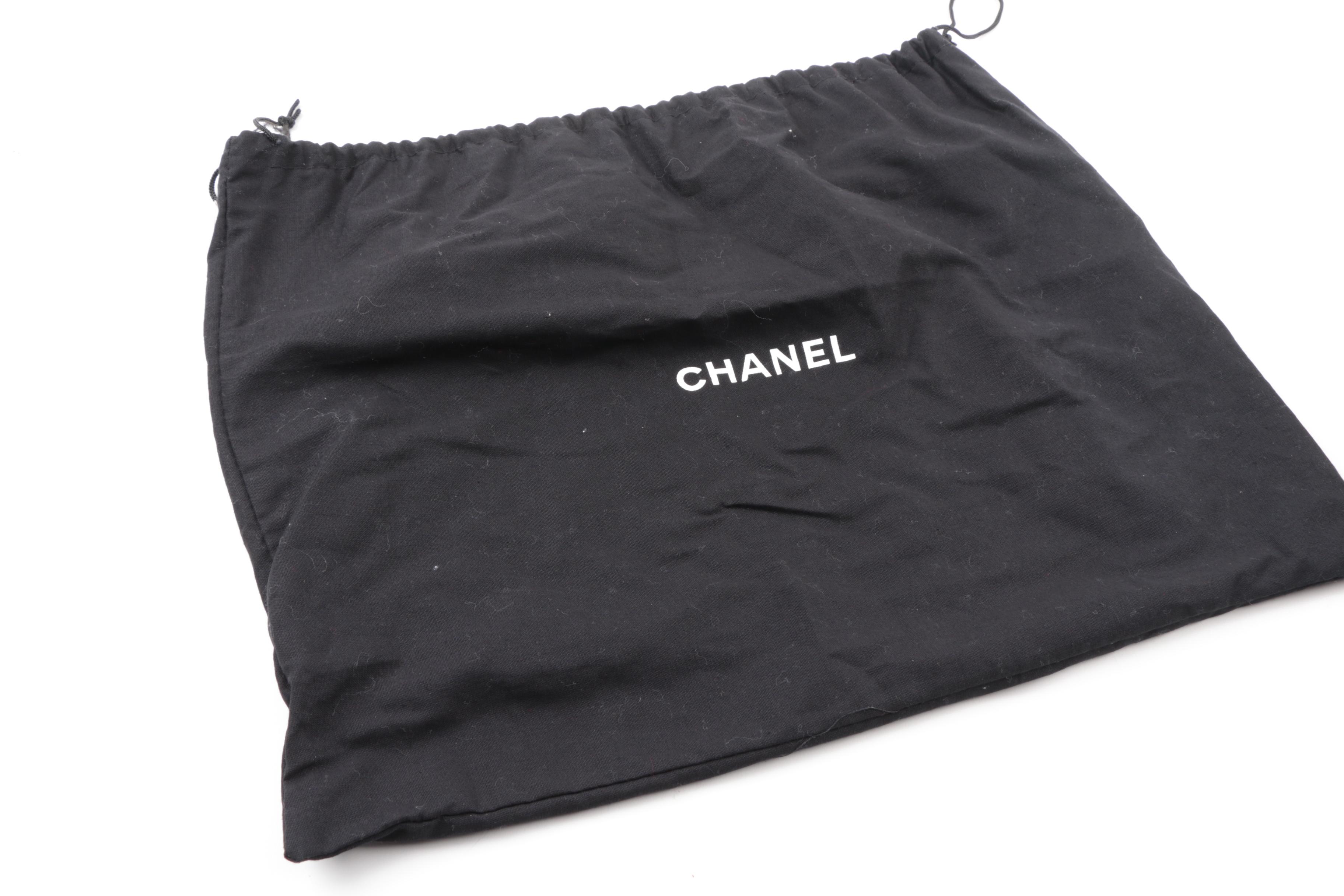 Chanel Black Tweed Medium Double Flap Handbag