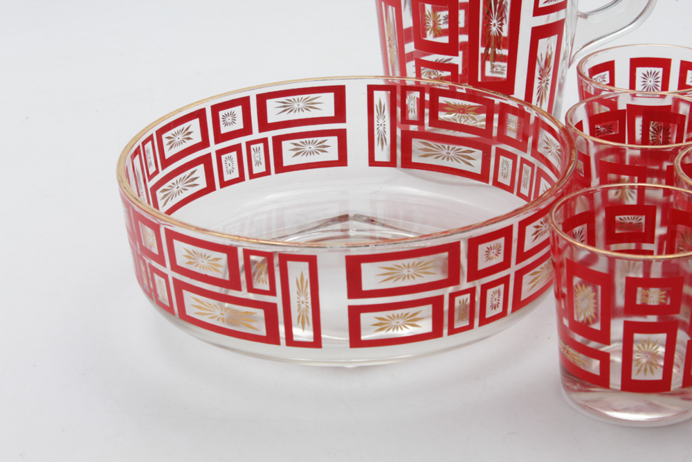 Mid Century Modern Glassware Set