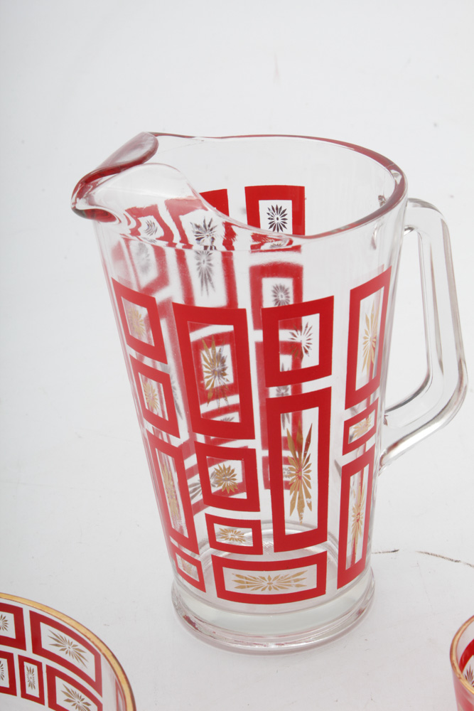 Mid Century Modern Glassware Set