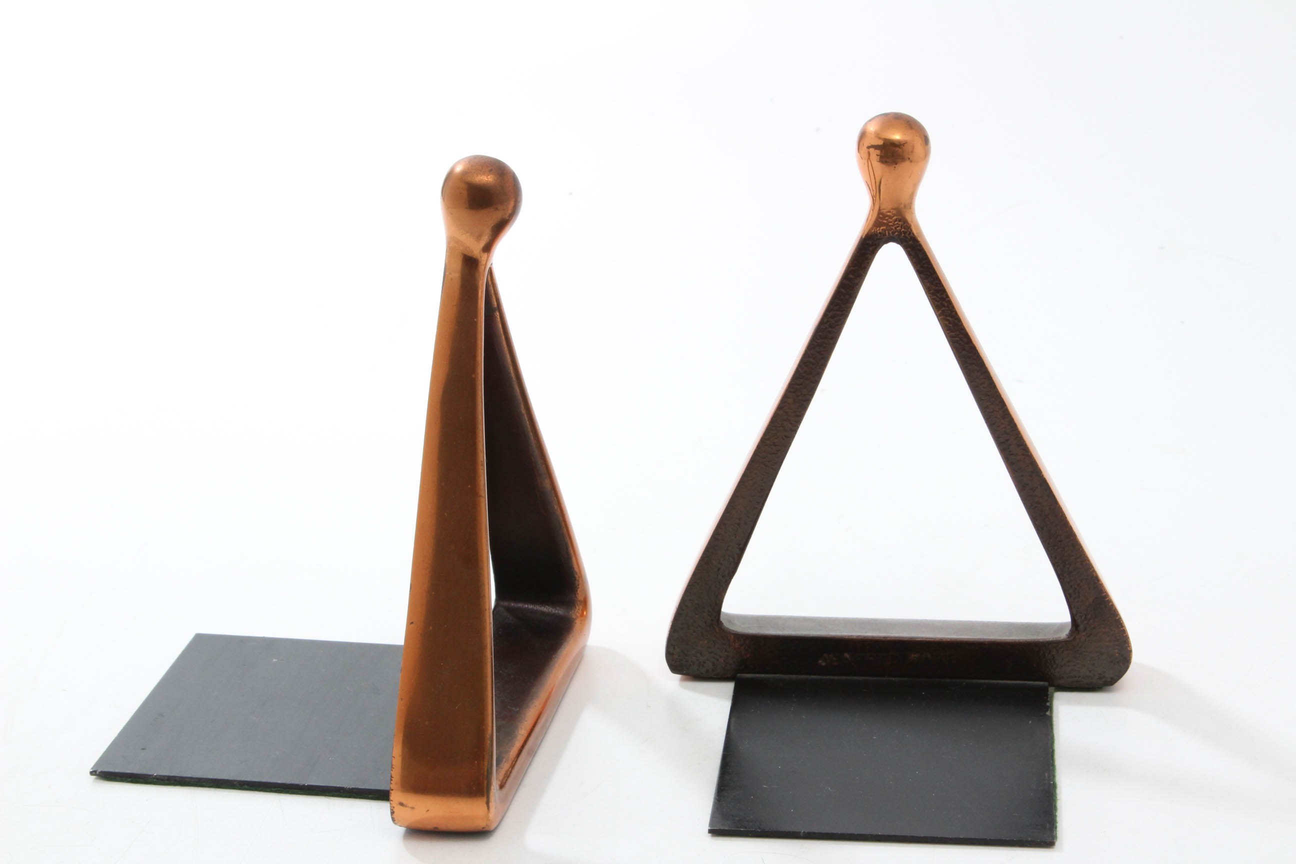 Modern Jenfred-Ware by Raymor Copper Tone Bookends by Ben Seibel