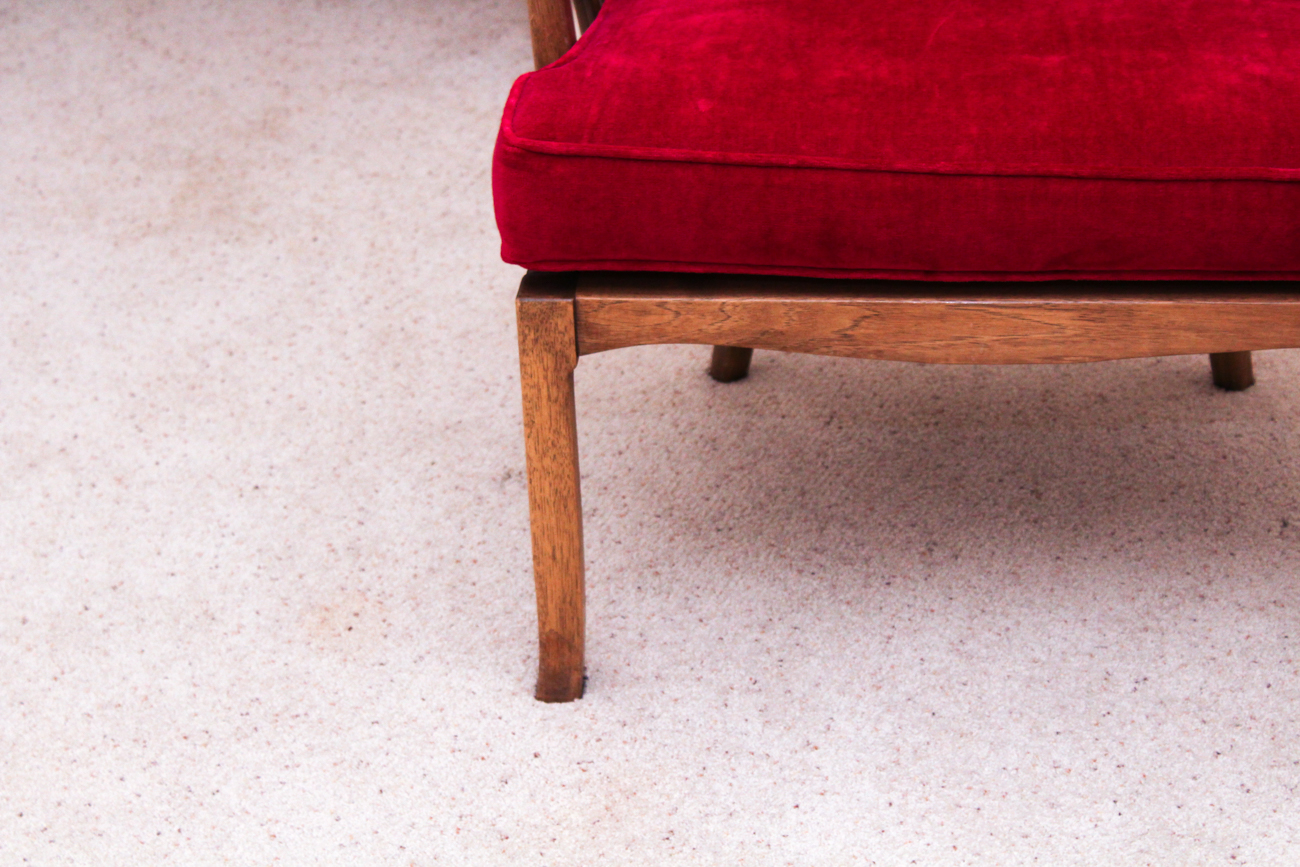 Vintage Tub Back Chairs and Rattan Accent Table