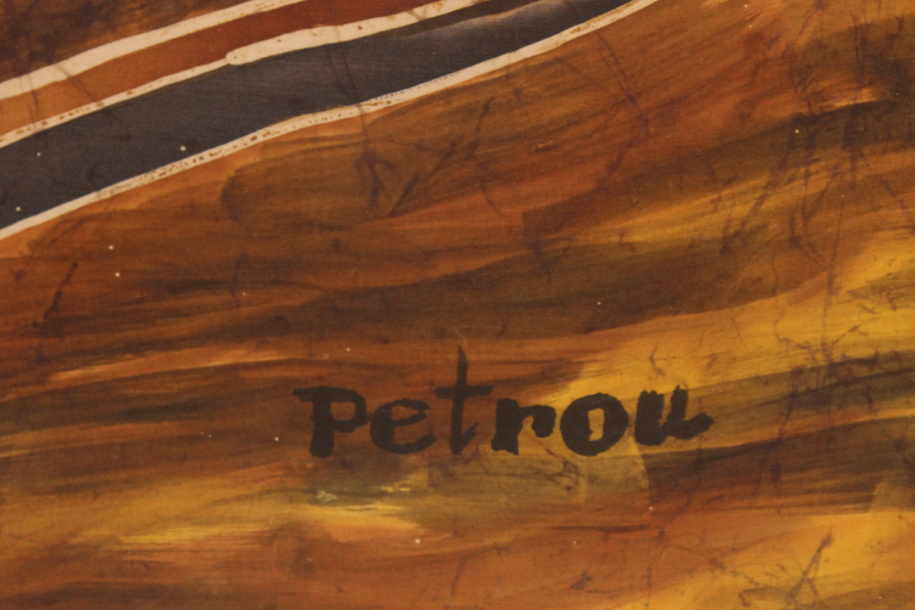 Framed and Signed Batik Painting on Silk