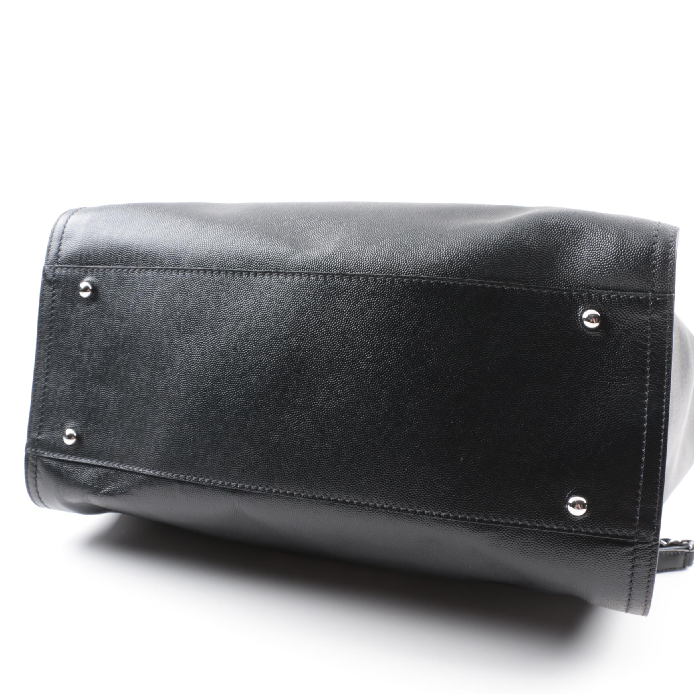 Chanel Studded Black Calfskin Deauville Medium Shopping Tote, Spring 2018