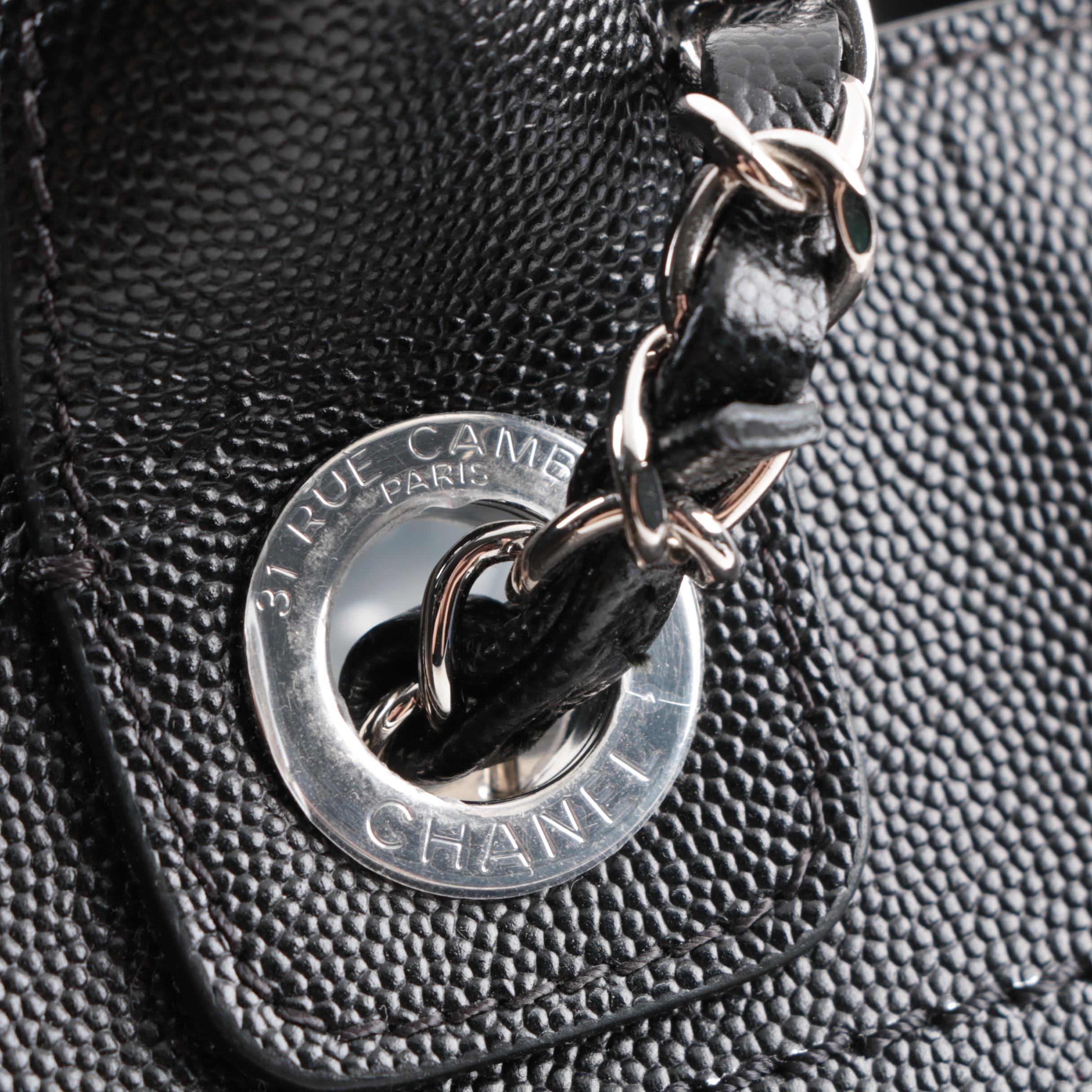 Chanel Studded Black Calfskin Deauville Medium Shopping Tote, Spring 2018