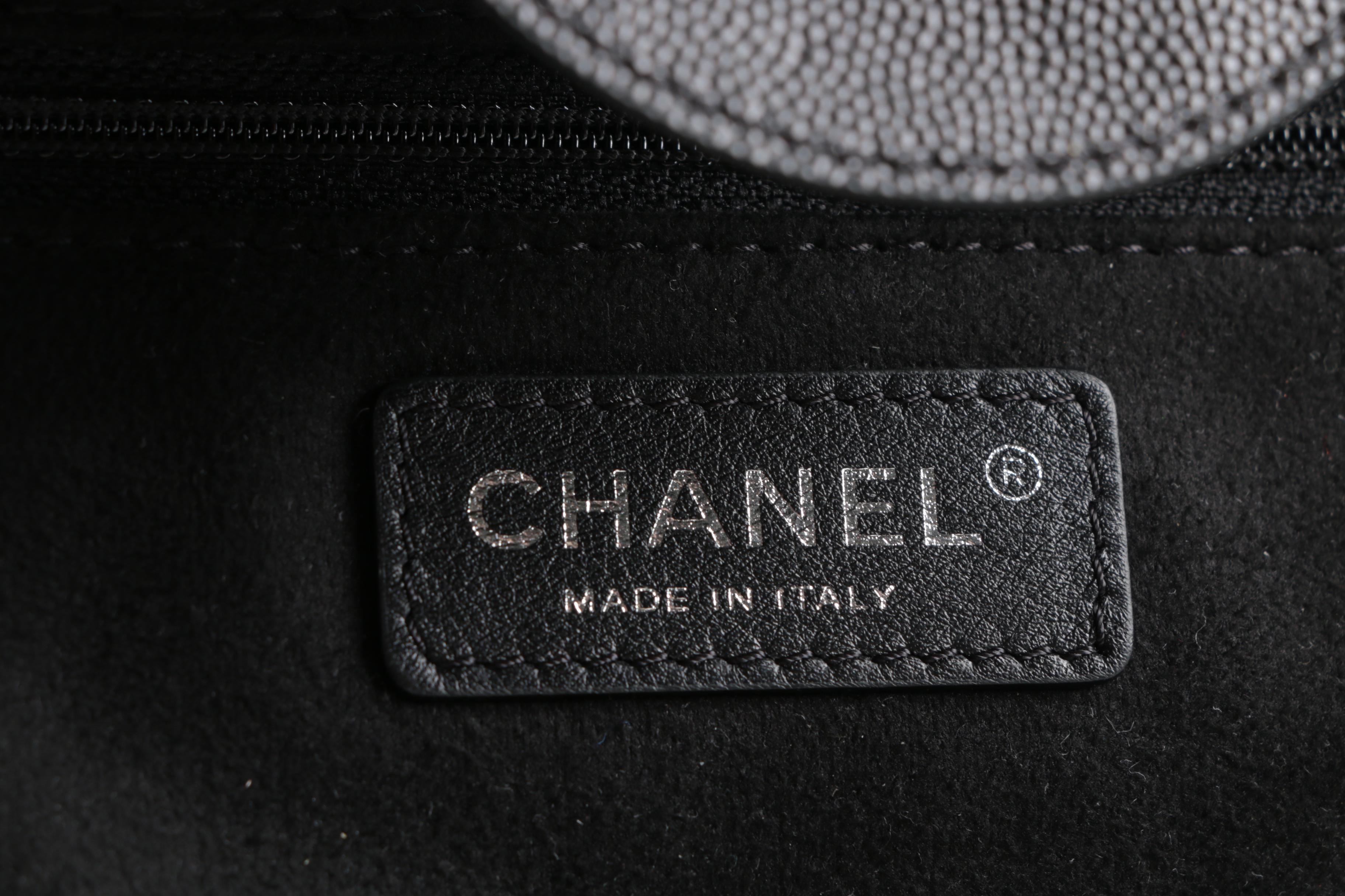 Chanel Studded Black Calfskin Deauville Medium Shopping Tote, Spring 2018