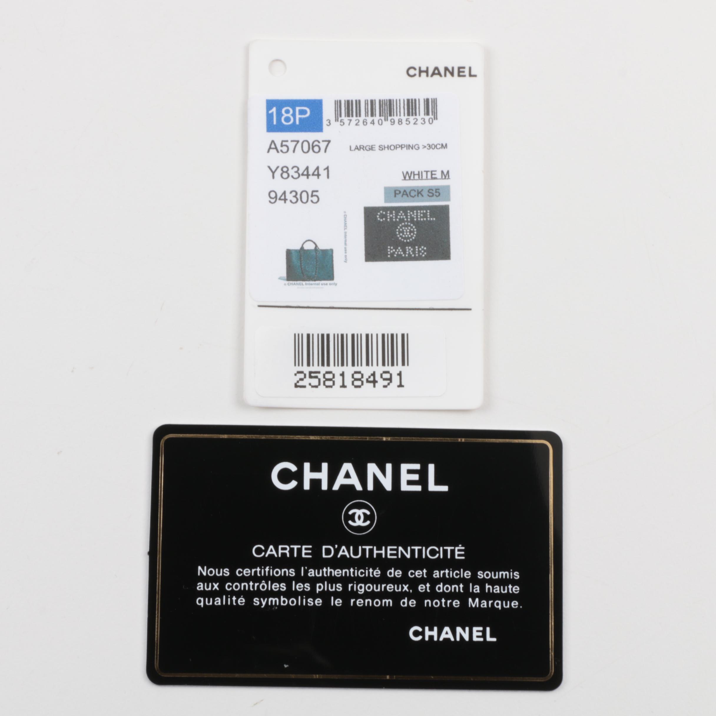 Chanel Studded Black Calfskin Deauville Medium Shopping Tote, Spring 2018