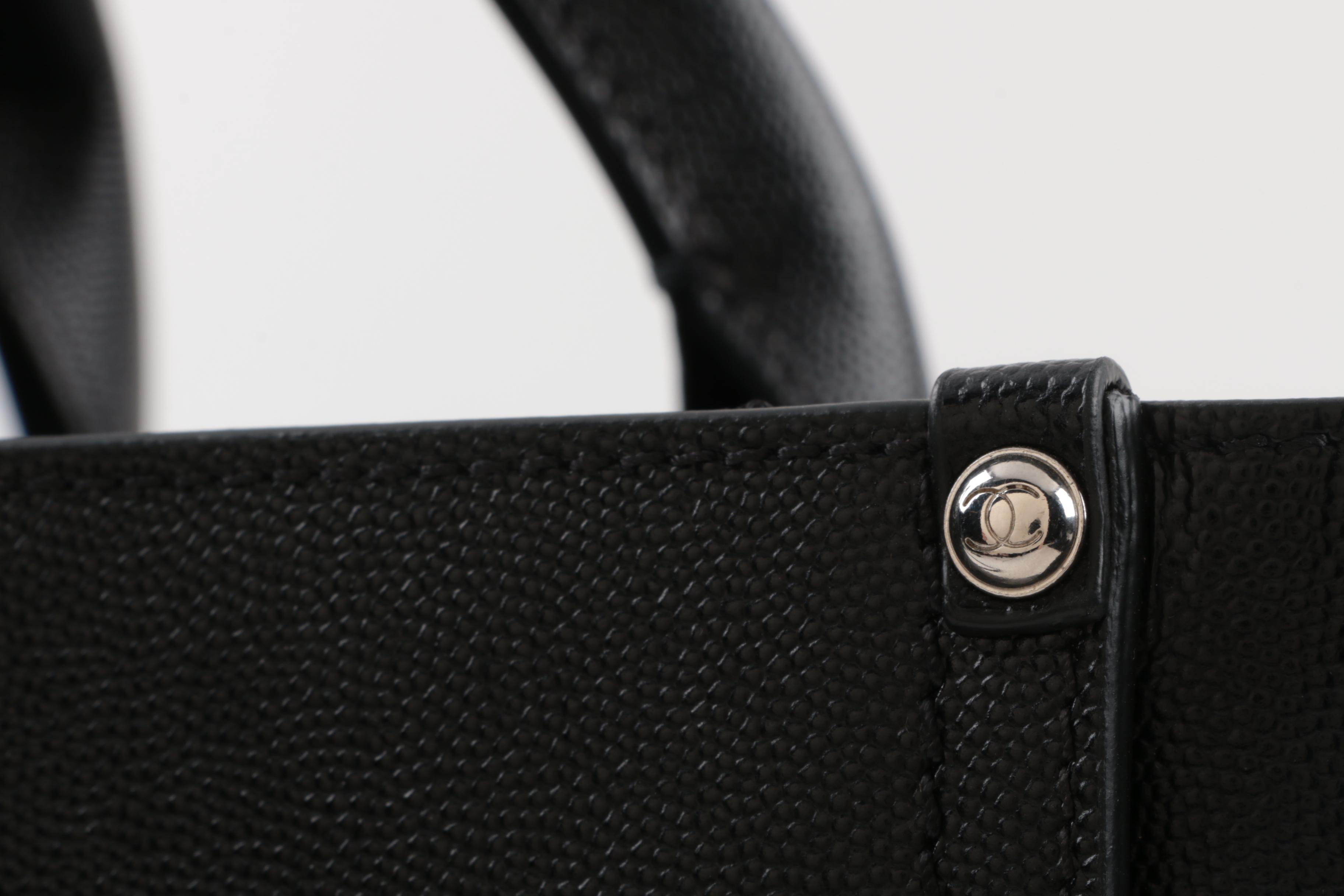 Chanel Studded Black Calfskin Deauville Medium Shopping Tote, Spring 2018