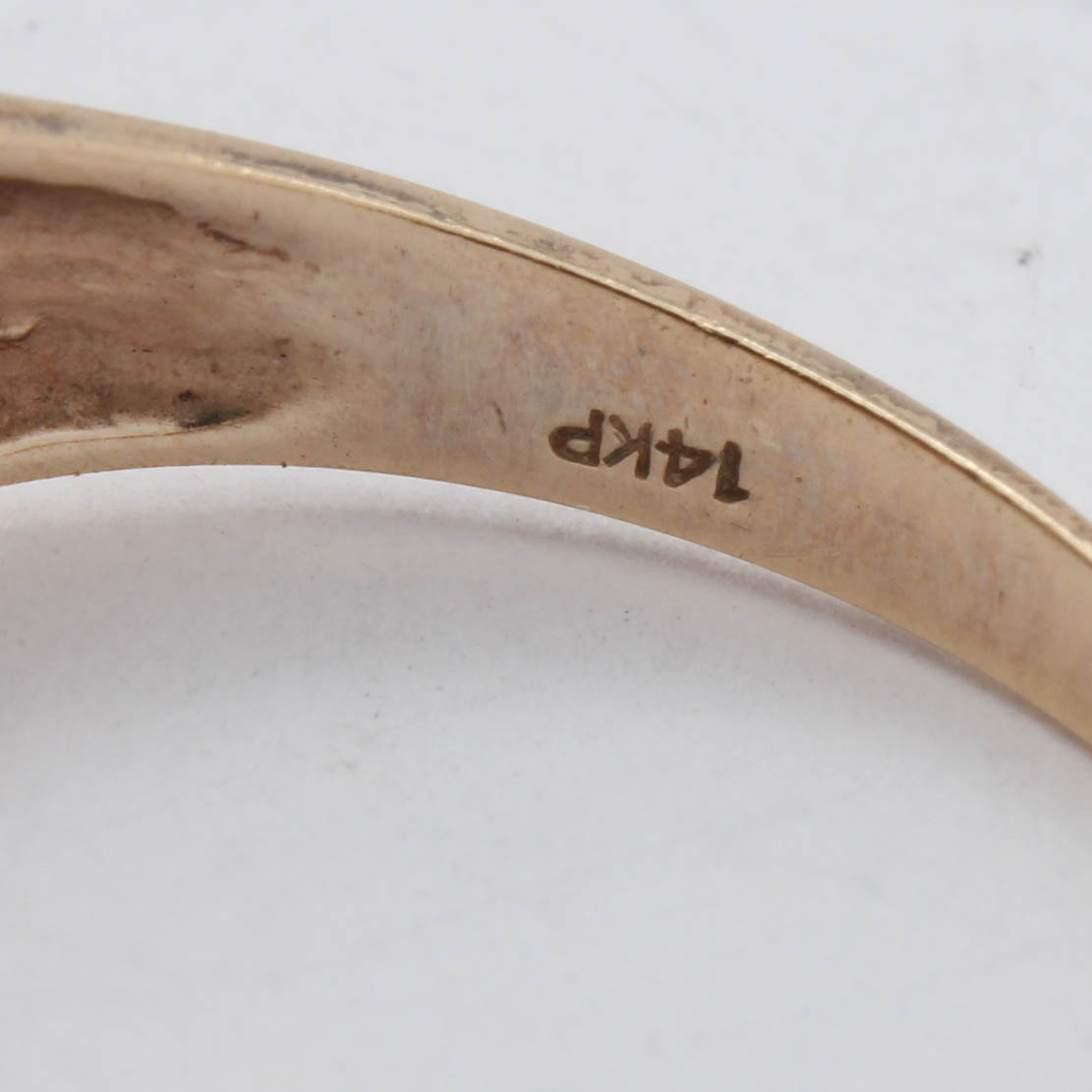 14K Yellow Gold Sapphire and Diamond Ring